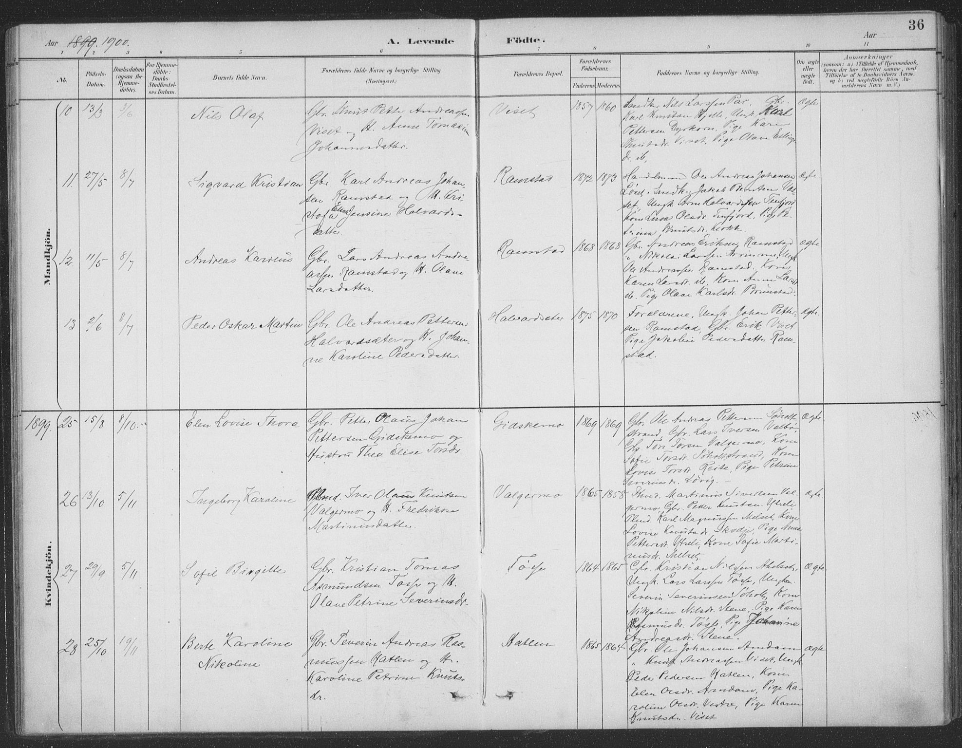 Ministerialprotokoller, klokkerbøker og fødselsregistre - Møre og Romsdal, AV/SAT-A-1454/522/L0316: Ministerialbok nr. 522A11, 1890-1911, s. 36