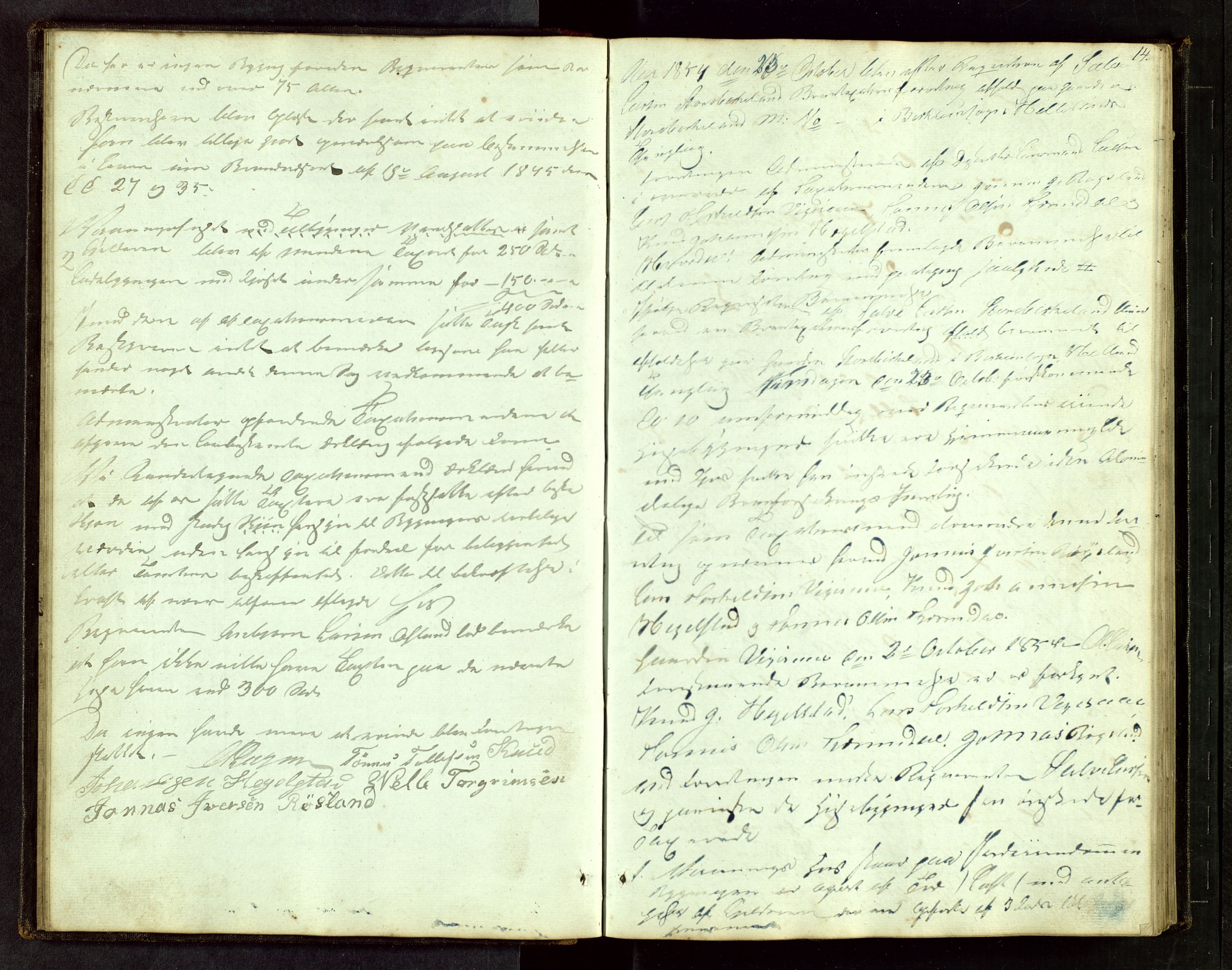 Bjerkreim lensmannskontor, AV/SAST-A-100090/Goa/L0001: Branntakstprotokoll, 1846-1894, s. 13b-14a