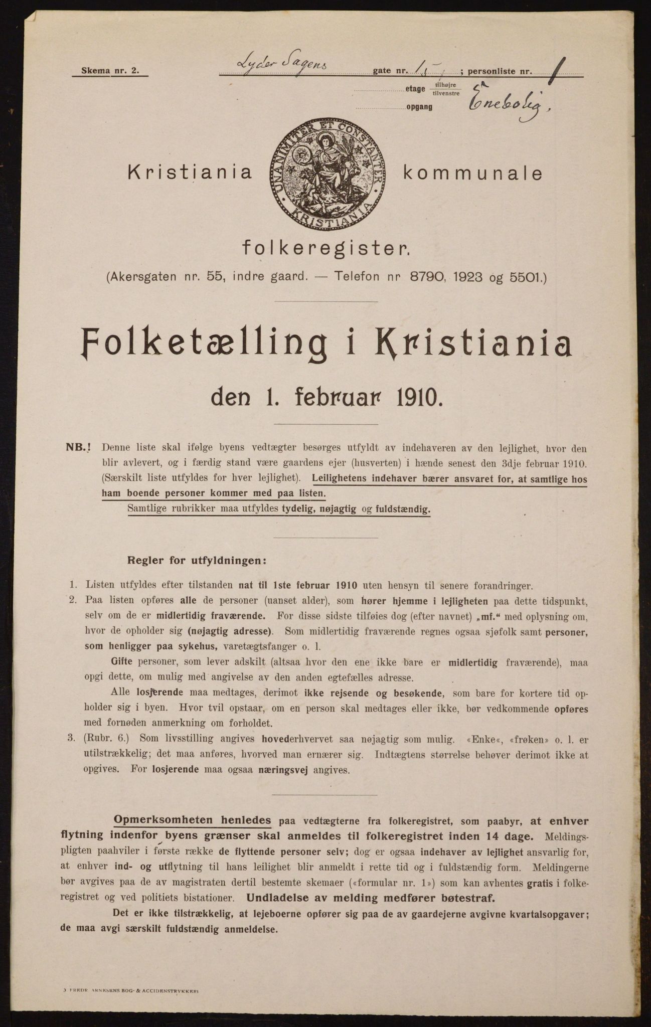 OBA, Kommunal folketelling 1.2.1910 for Kristiania, 1910, s. 56480