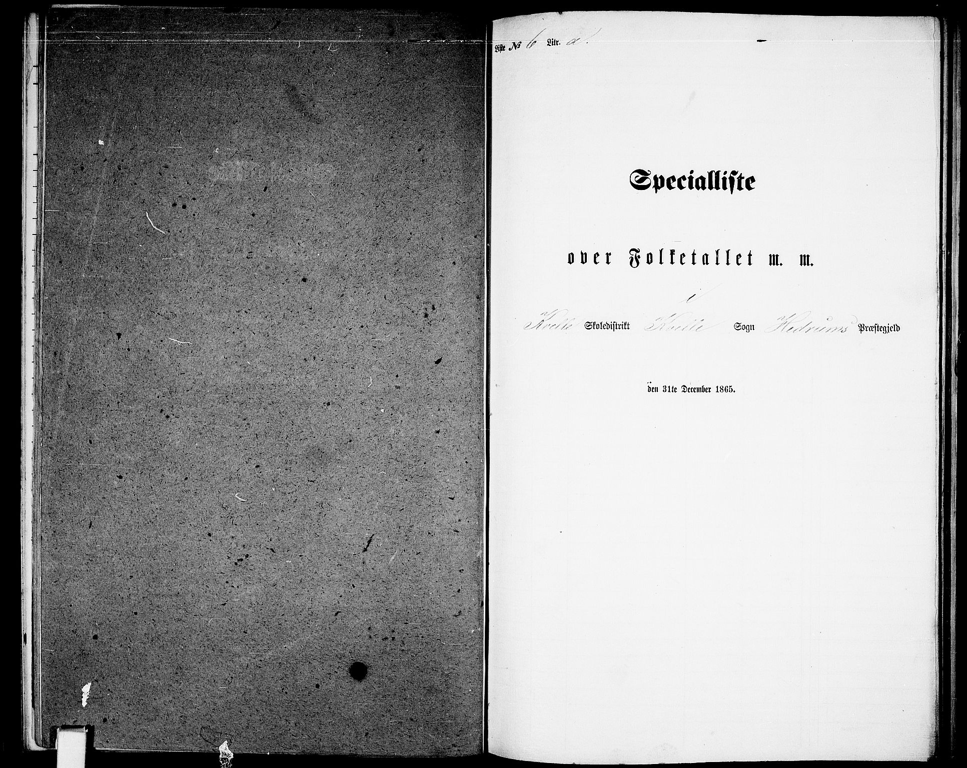 RA, Folketelling 1865 for 0727P Hedrum prestegjeld, 1865, s. 110
