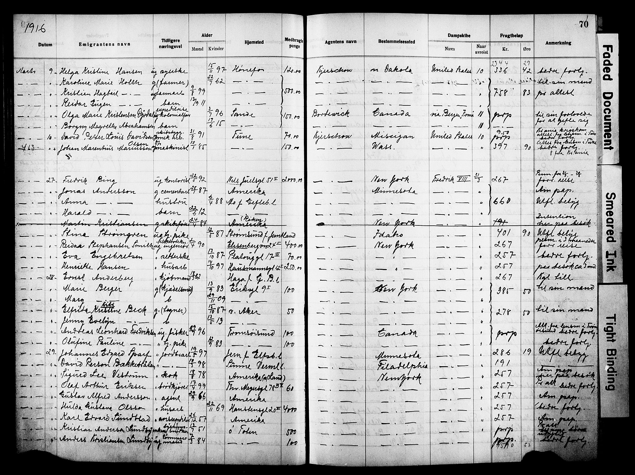 Oslo politidistrikt, AV/SAO-A-10085/E/Ee/Eef/L0032: Emigrantprotokoll, 1914-1919, s. 70