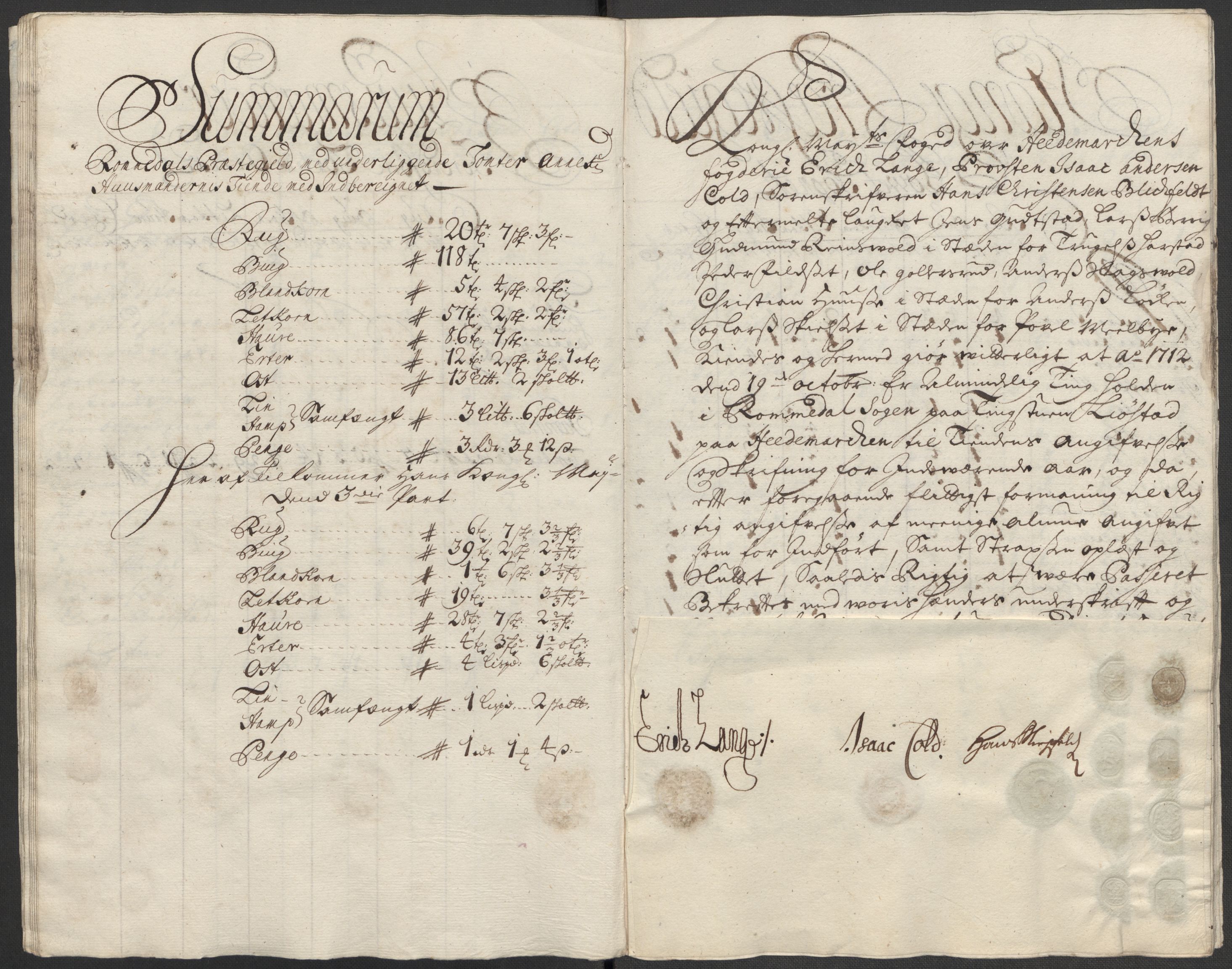 Rentekammeret inntil 1814, Reviderte regnskaper, Fogderegnskap, AV/RA-EA-4092/R16/L1049: Fogderegnskap Hedmark, 1712, s. 207