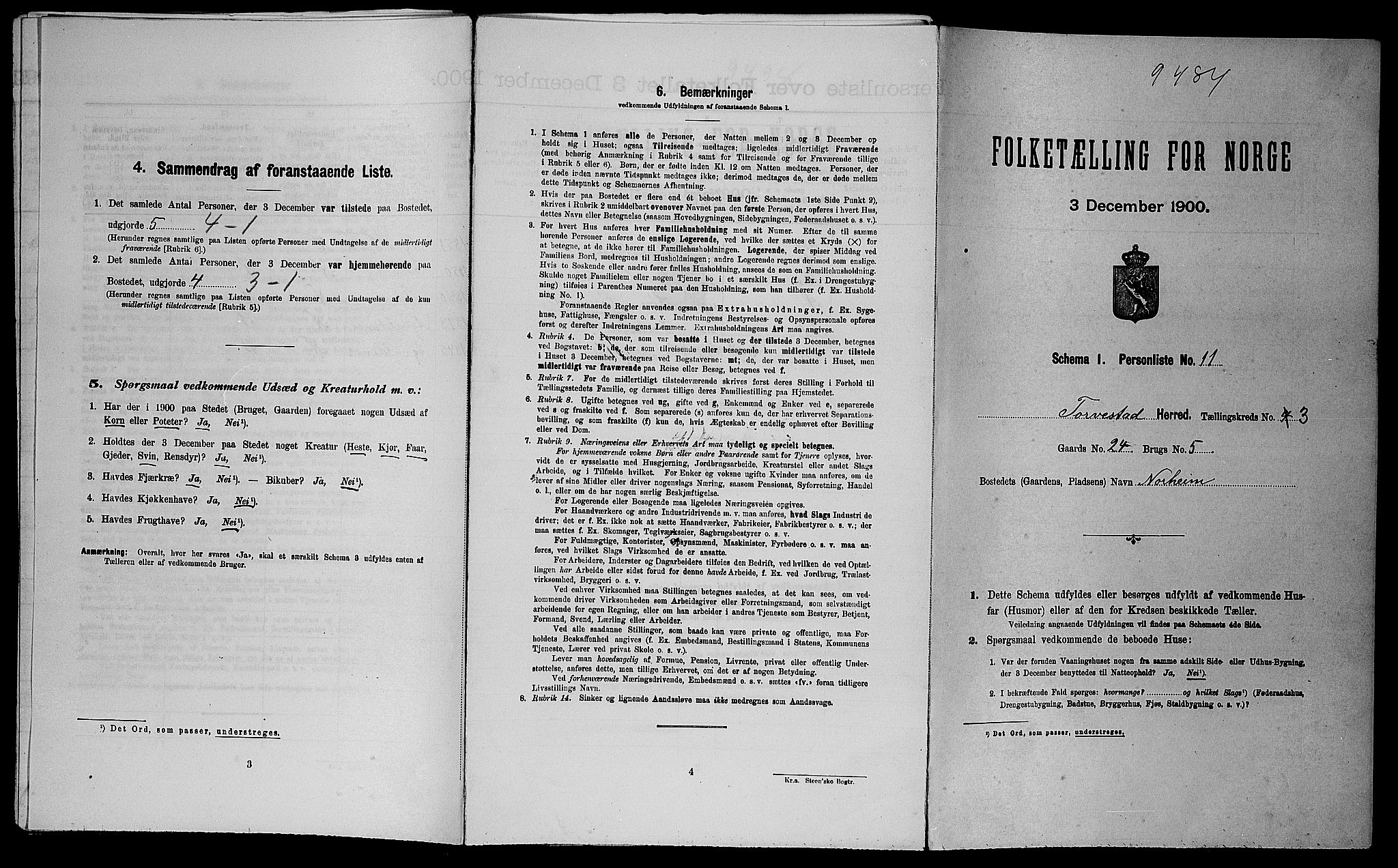 SAST, Folketelling 1900 for 1152 Torvastad herred, 1900, s. 462
