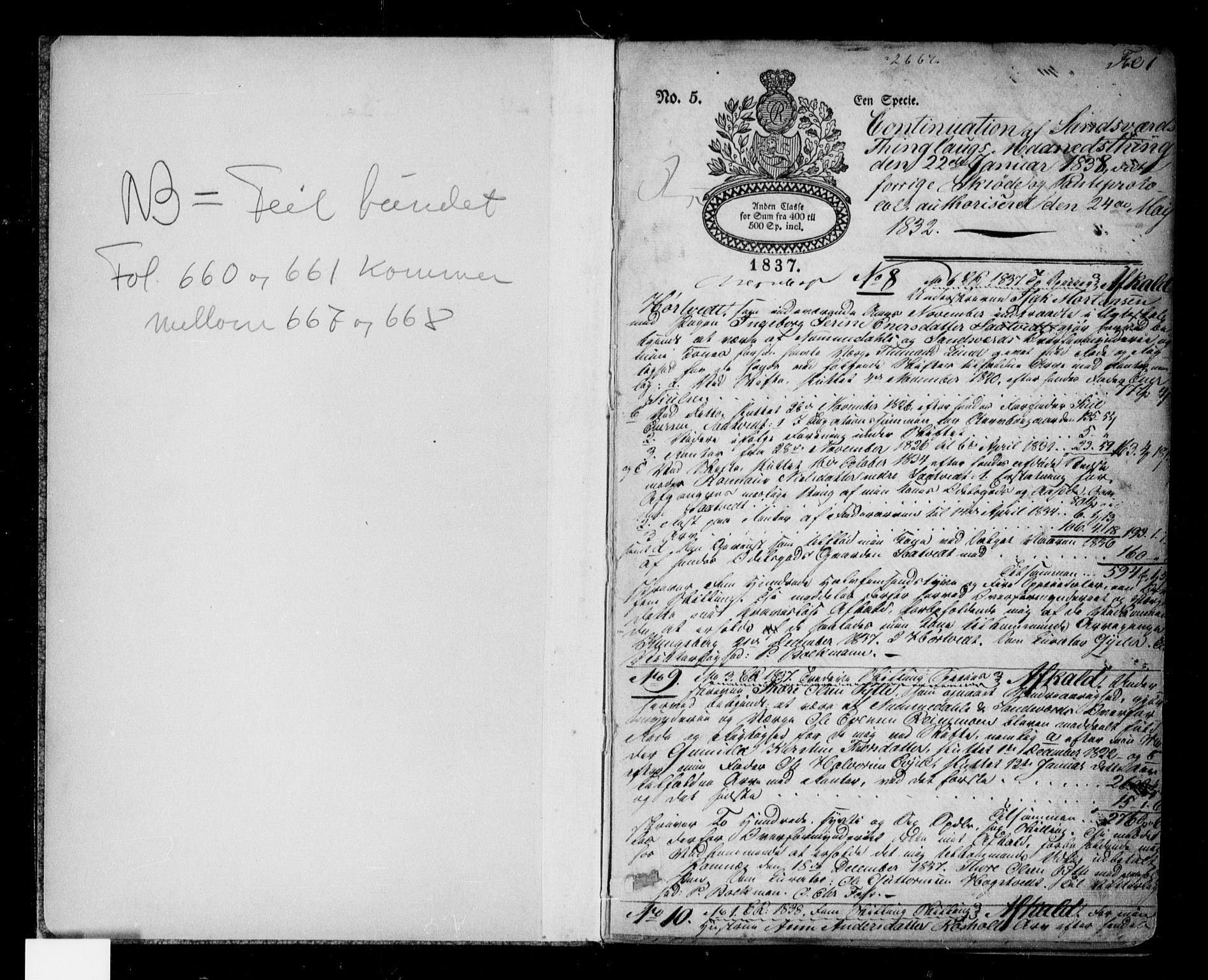 Numedal og Sandsvær sorenskriveri, AV/SAKO-A-128/G/Ga/Gaa/L0014: Pantebok nr. I 14, 1838-1843, s. 1