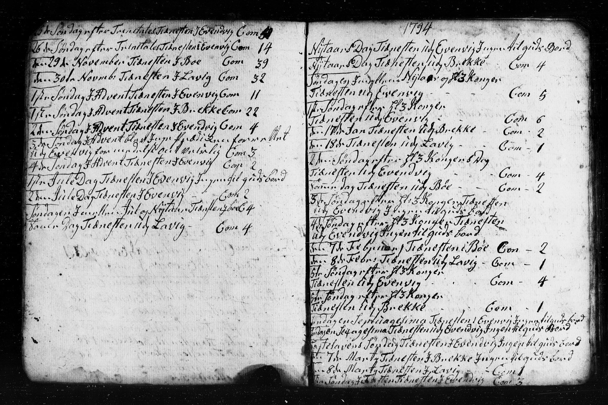 Gulen sokneprestembete, AV/SAB-A-80201/H/Hab: Klokkerbok nr. A 2, 1791-1814
