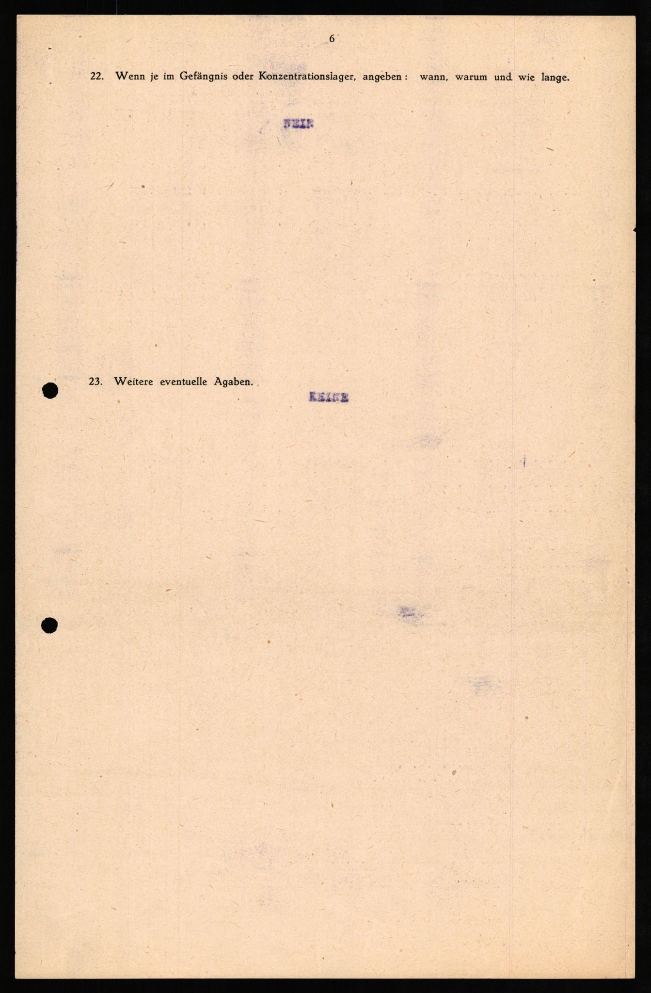 Forsvaret, Forsvarets overkommando II, AV/RA-RAFA-3915/D/Db/L0027: CI Questionaires. Tyske okkupasjonsstyrker i Norge. Tyskere., 1945-1946, s. 300