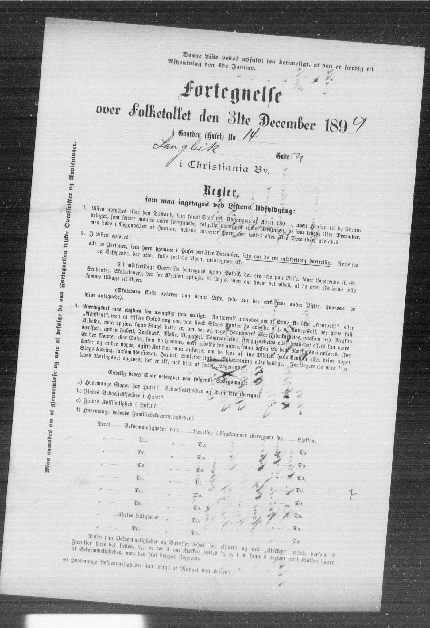 OBA, Kommunal folketelling 31.12.1899 for Kristiania kjøpstad, 1899, s. 7497