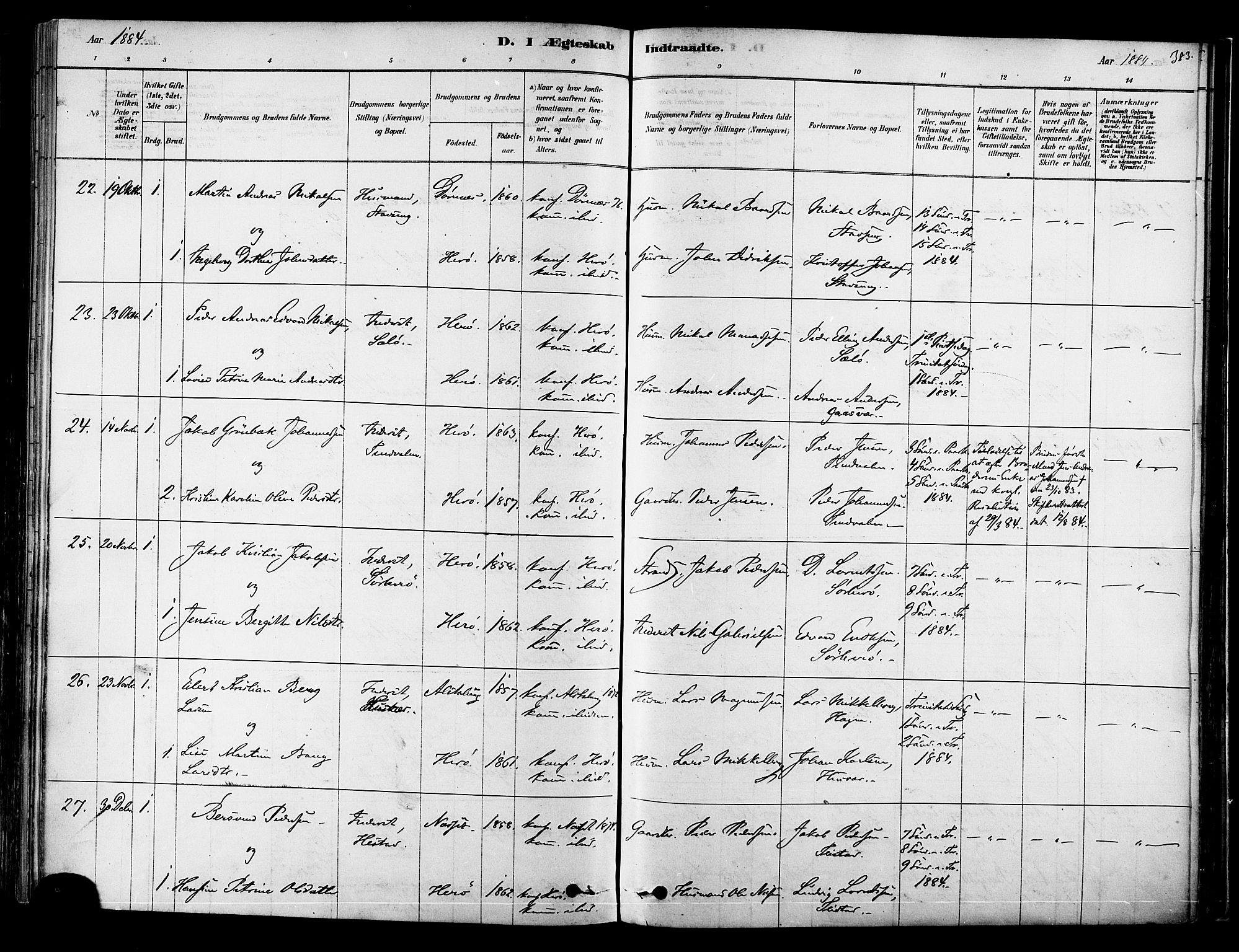 Ministerialprotokoller, klokkerbøker og fødselsregistre - Nordland, SAT/A-1459/834/L0507: Ministerialbok nr. 834A05, 1878-1892, s. 383