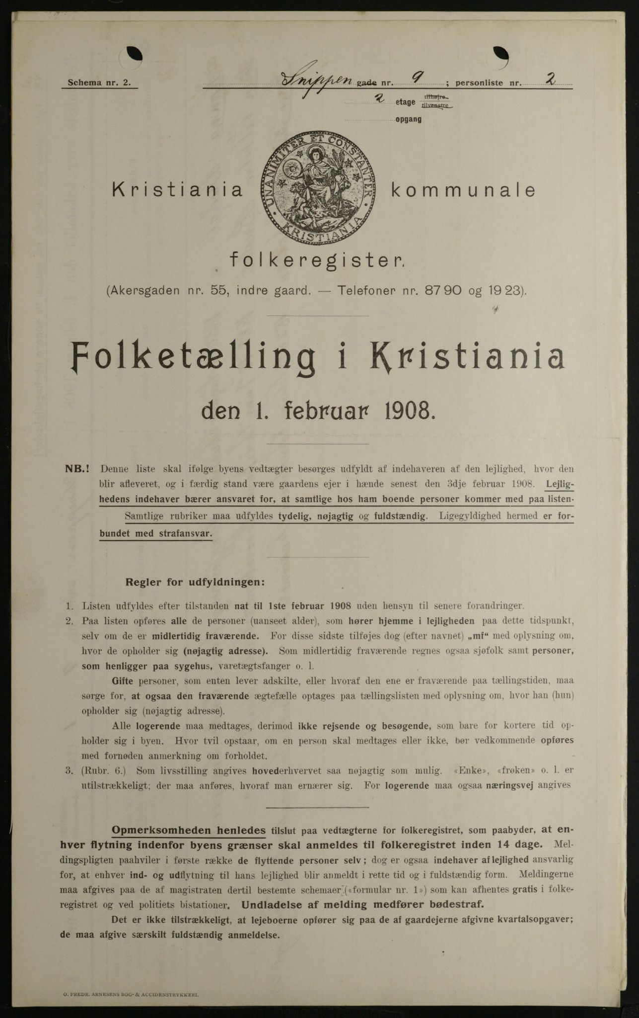 OBA, Kommunal folketelling 1.2.1908 for Kristiania kjøpstad, 1908, s. 88239