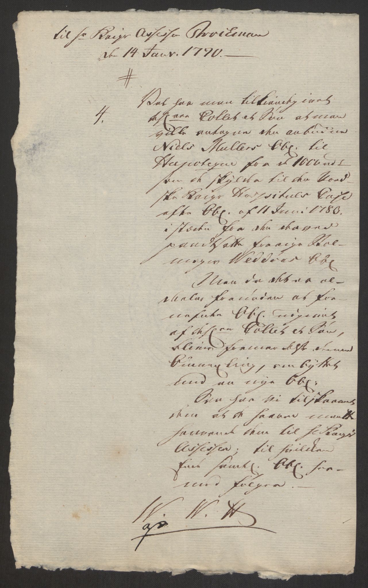 Forsvaret, Den norske kvesthuskasse/krigshospitalkasse, AV/RA-RAFA-1887/F/Fa/L0008: Konsepter, 1790-1793, s. 15
