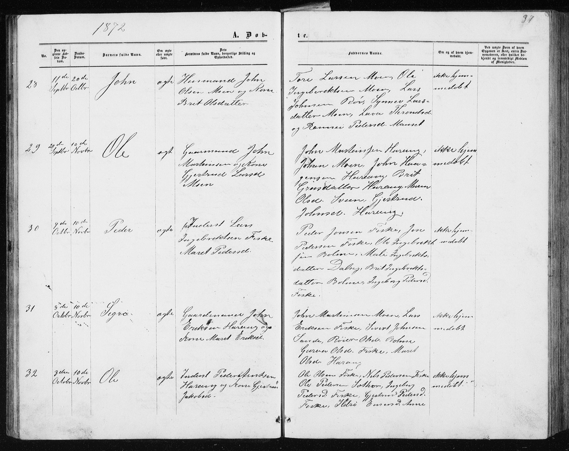 Ministerialprotokoller, klokkerbøker og fødselsregistre - Møre og Romsdal, AV/SAT-A-1454/597/L1064: Klokkerbok nr. 597C01, 1866-1898, s. 37