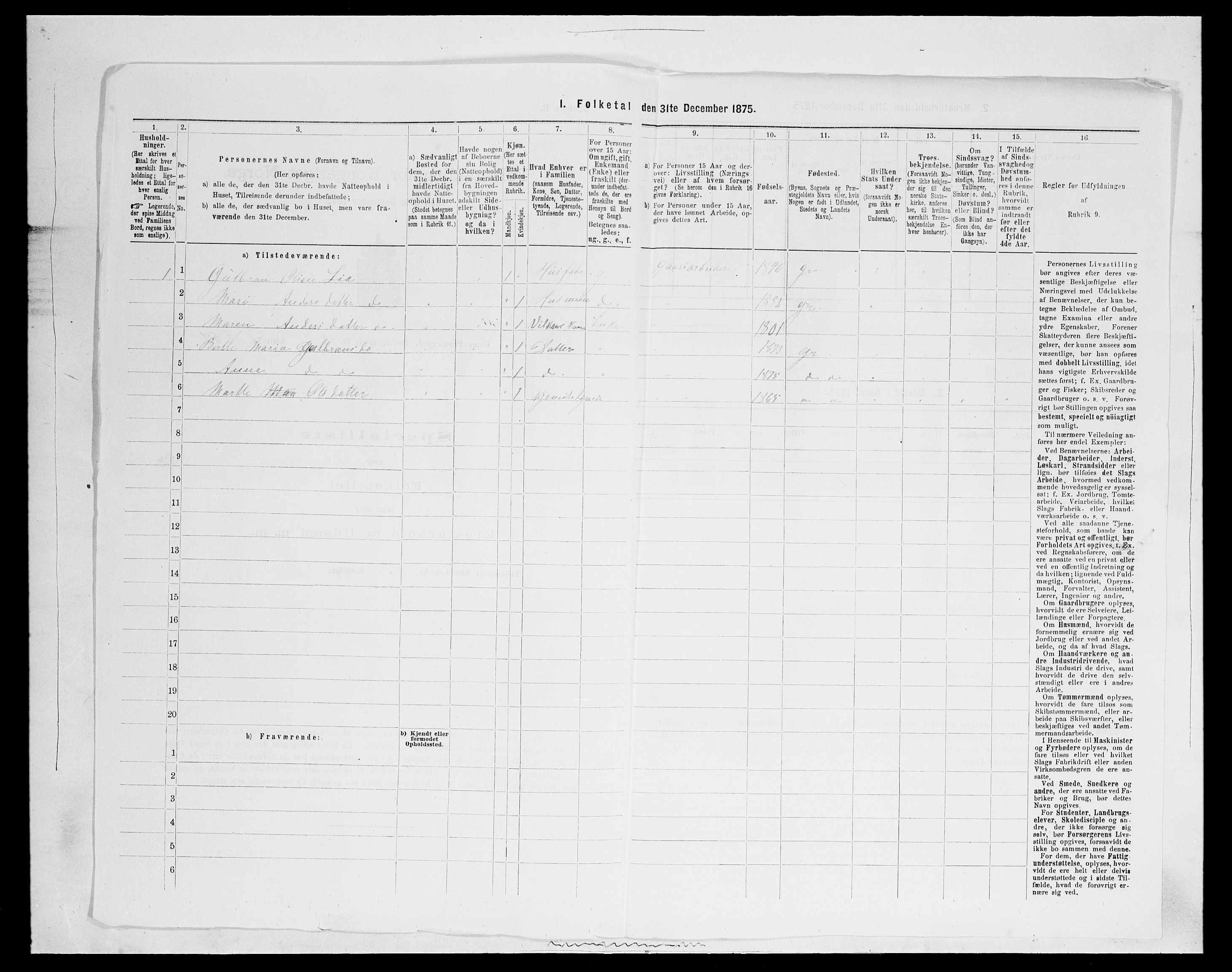 SAH, Folketelling 1875 for 0534P Gran prestegjeld, 1875, s. 2354