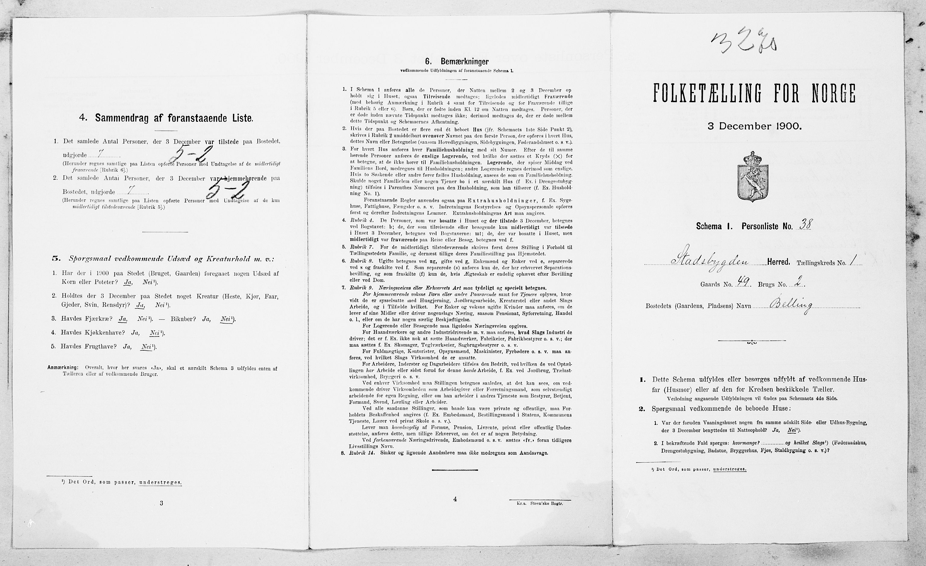 SAT, Folketelling 1900 for 1625 Stadsbygd herred, 1900, s. 114