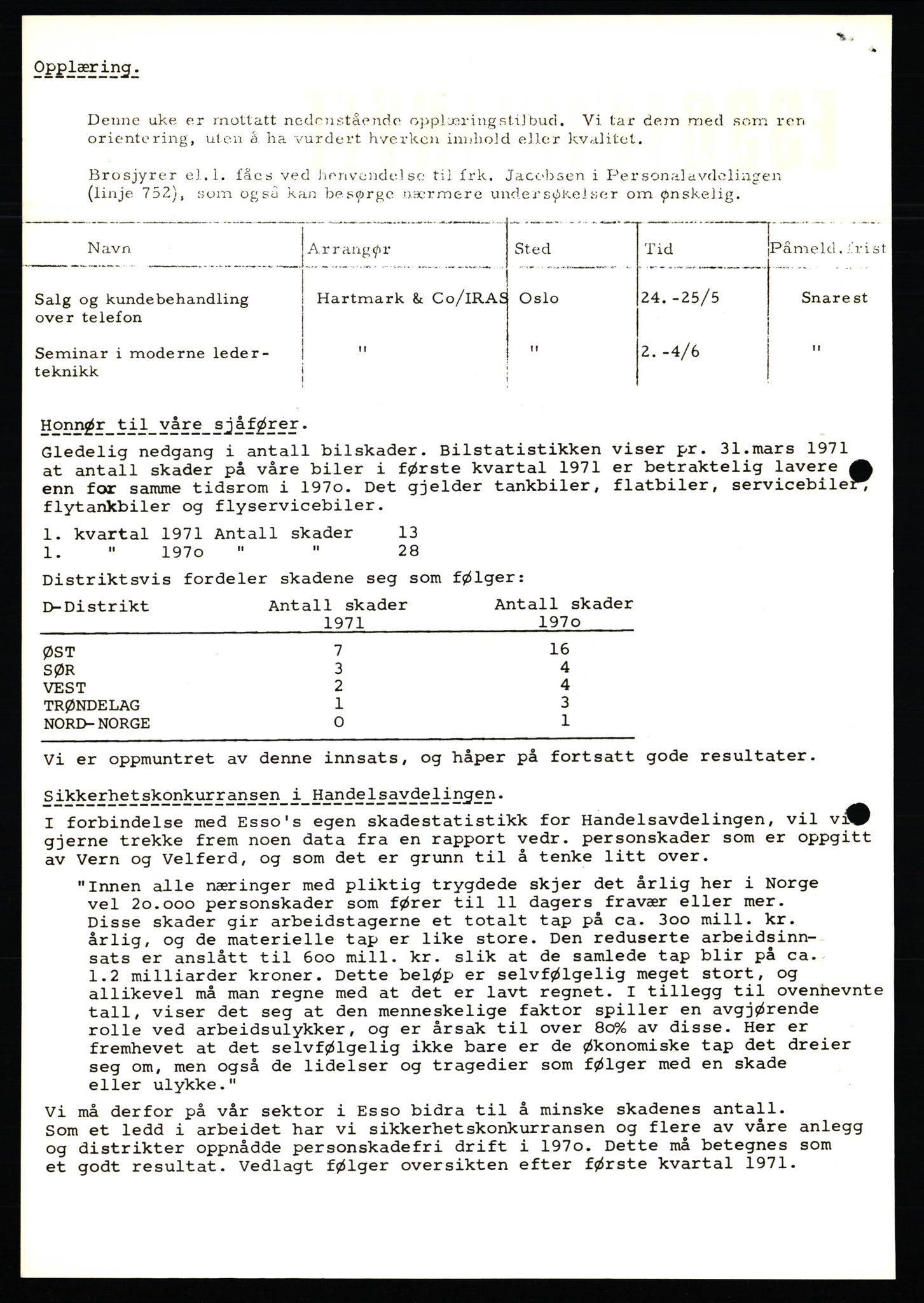 Pa 0982 - Esso Norge A/S, AV/SAST-A-100448/X/Xd/L0004: Esso Extra Nytt, 1963-1976