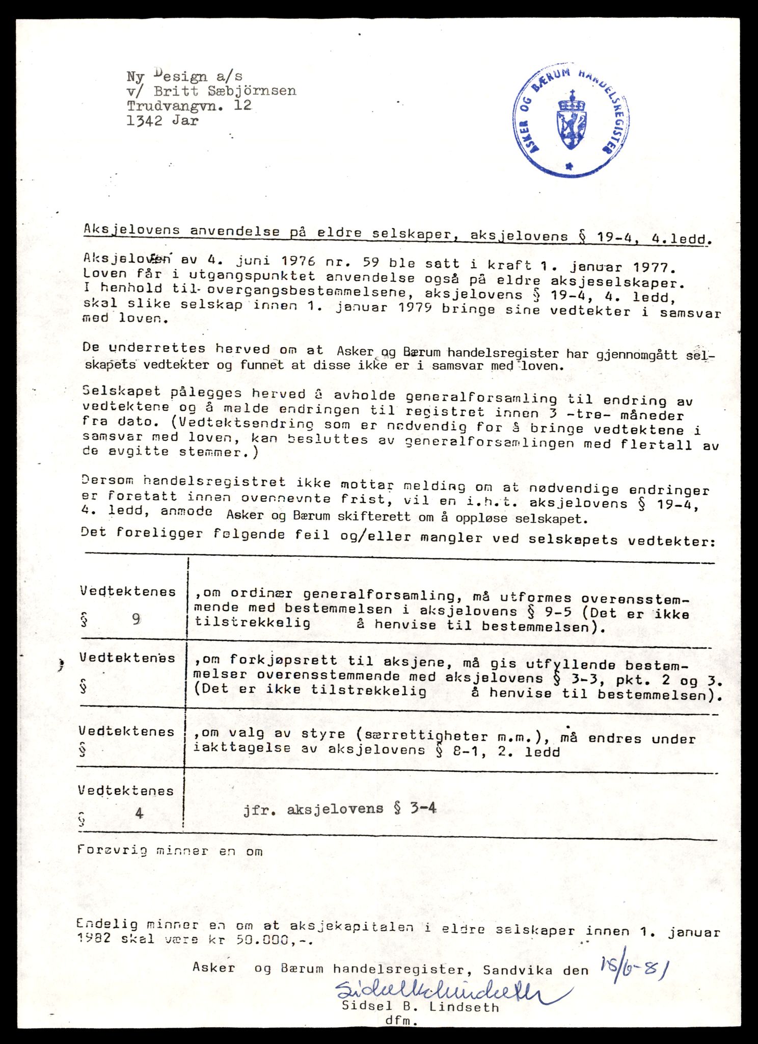 Asker og Bærum tingrett, AV/SAT-A-10379/K/Kb/Kbb/L0124: Aksjeselskap og andelslag i Bærum, Nyd - Ok, 1944-1989, s. 3