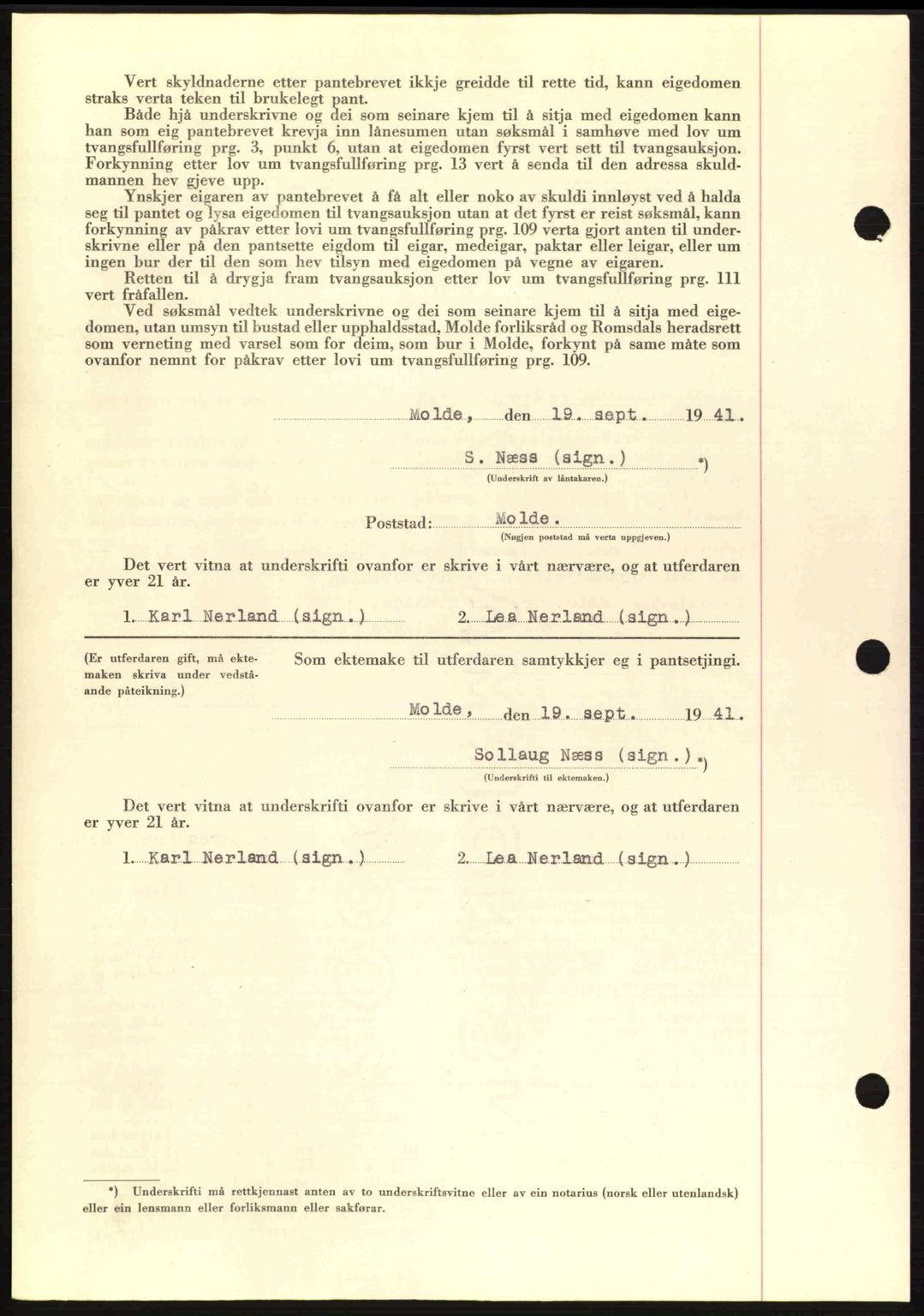 Romsdal sorenskriveri, AV/SAT-A-4149/1/2/2C: Pantebok nr. B2, 1939-1945, Dagboknr: 1769/1941