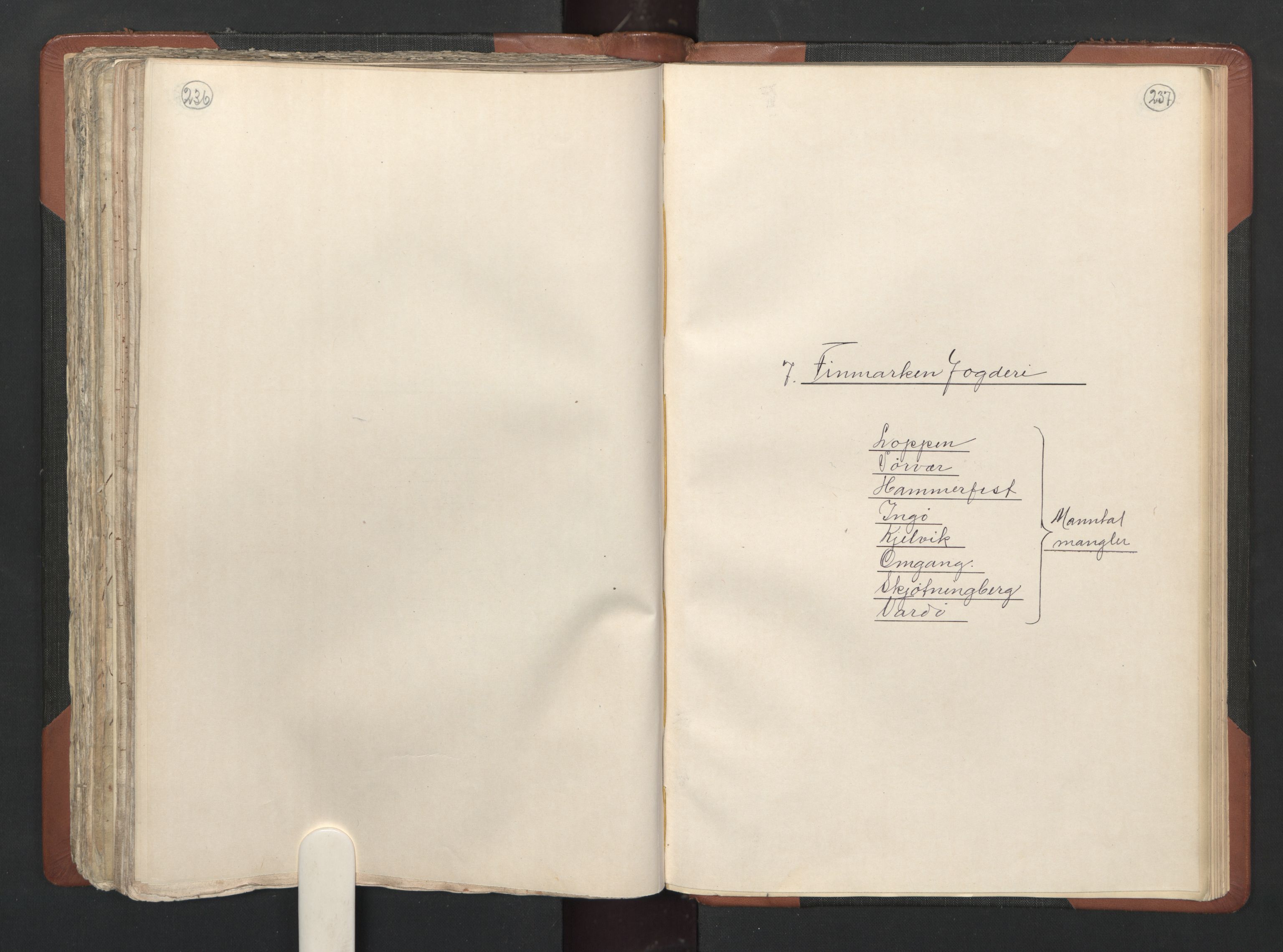 RA, Fogdenes og sorenskrivernes manntall 1664-1666, nr. 20: Fogderier (len og skipreider) i nåværende Nordland fylke, Troms fylke og Finnmark fylke, 1665, s. 236-237