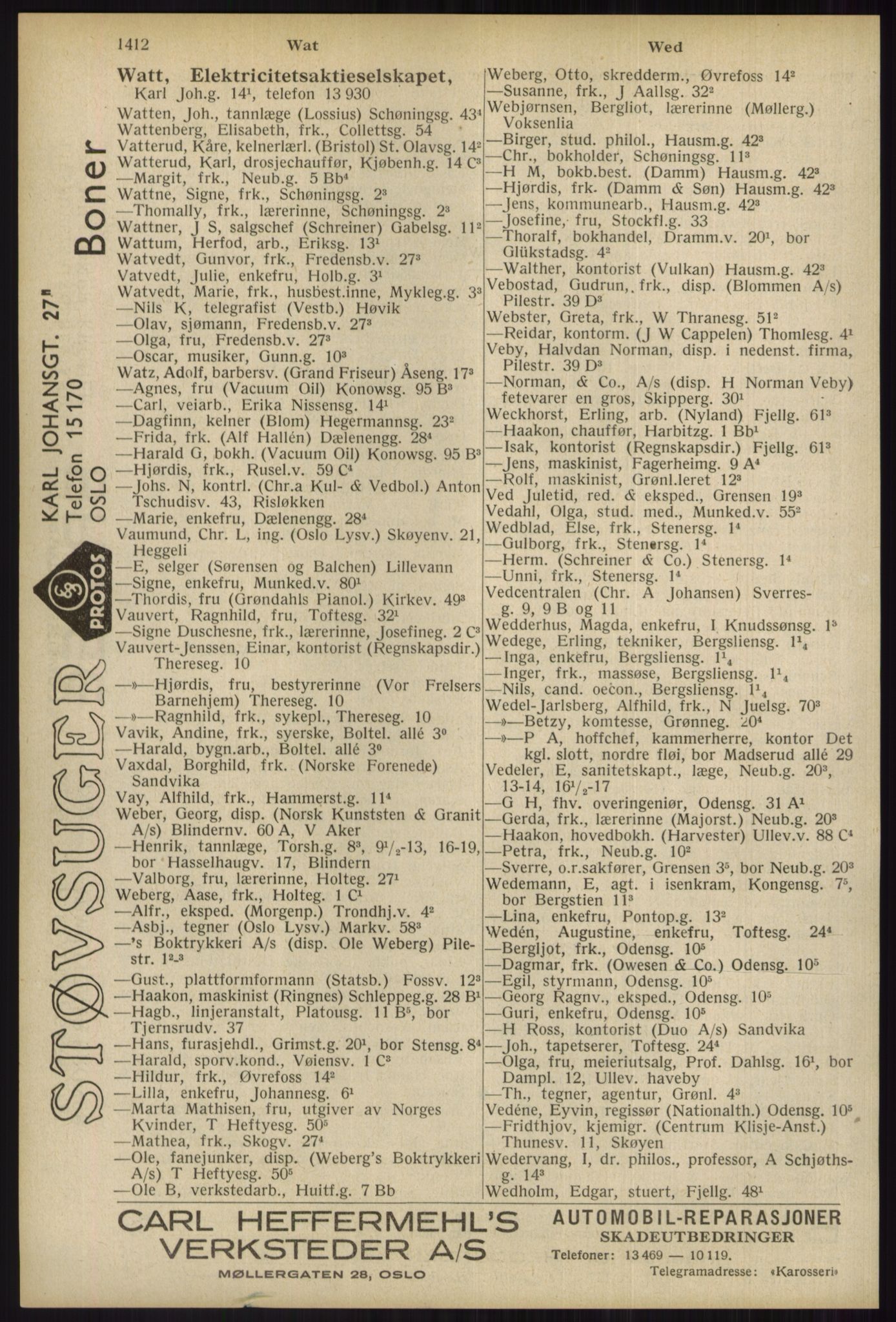Kristiania/Oslo adressebok, PUBL/-, 1934, s. 1412