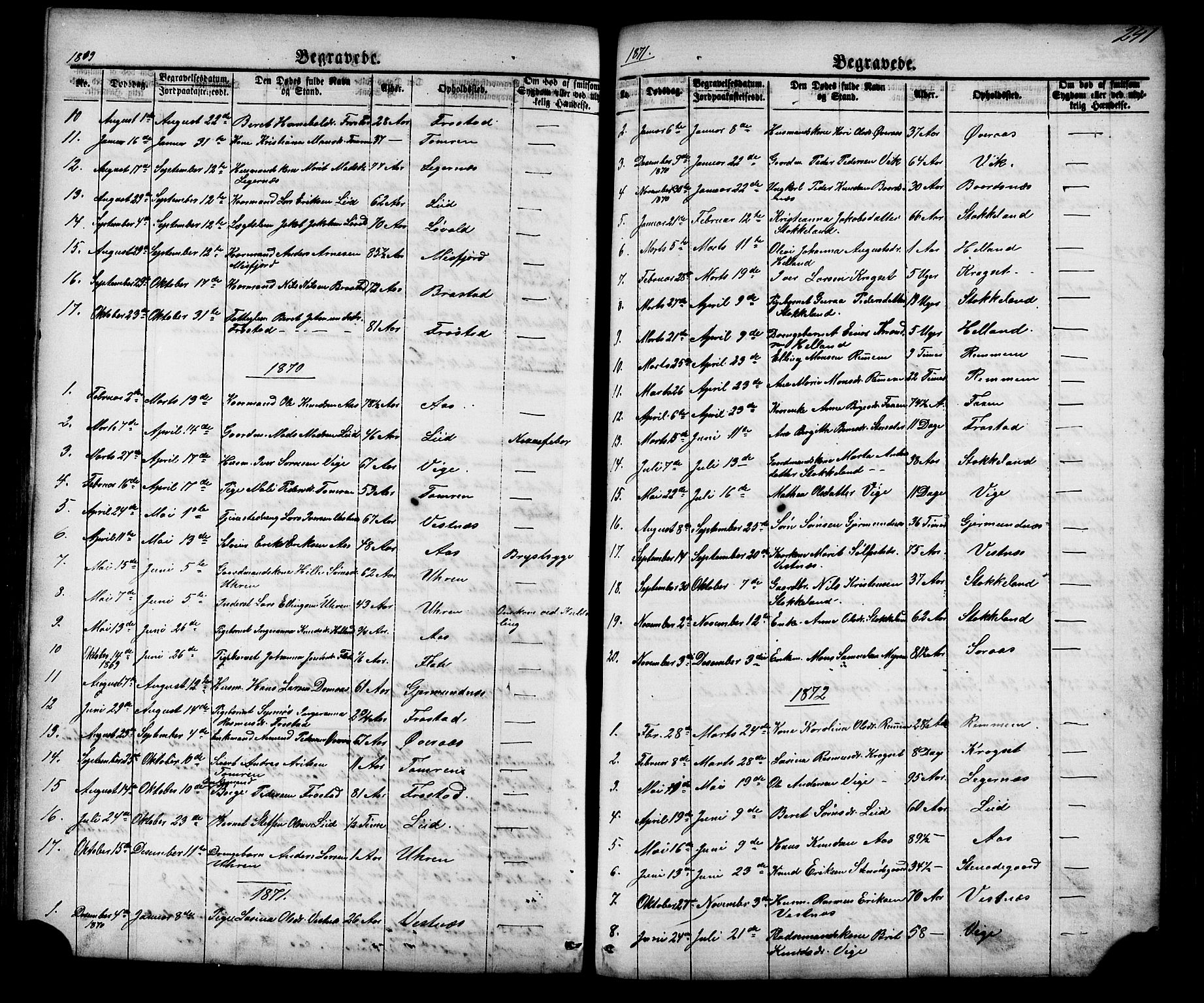 Ministerialprotokoller, klokkerbøker og fødselsregistre - Møre og Romsdal, SAT/A-1454/539/L0536: Klokkerbok nr. 539C02, 1867-1913, s. 241