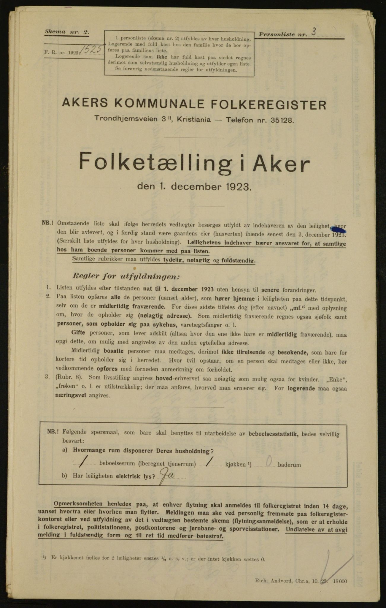 , Kommunal folketelling 1.12.1923 for Aker, 1923, s. 31985