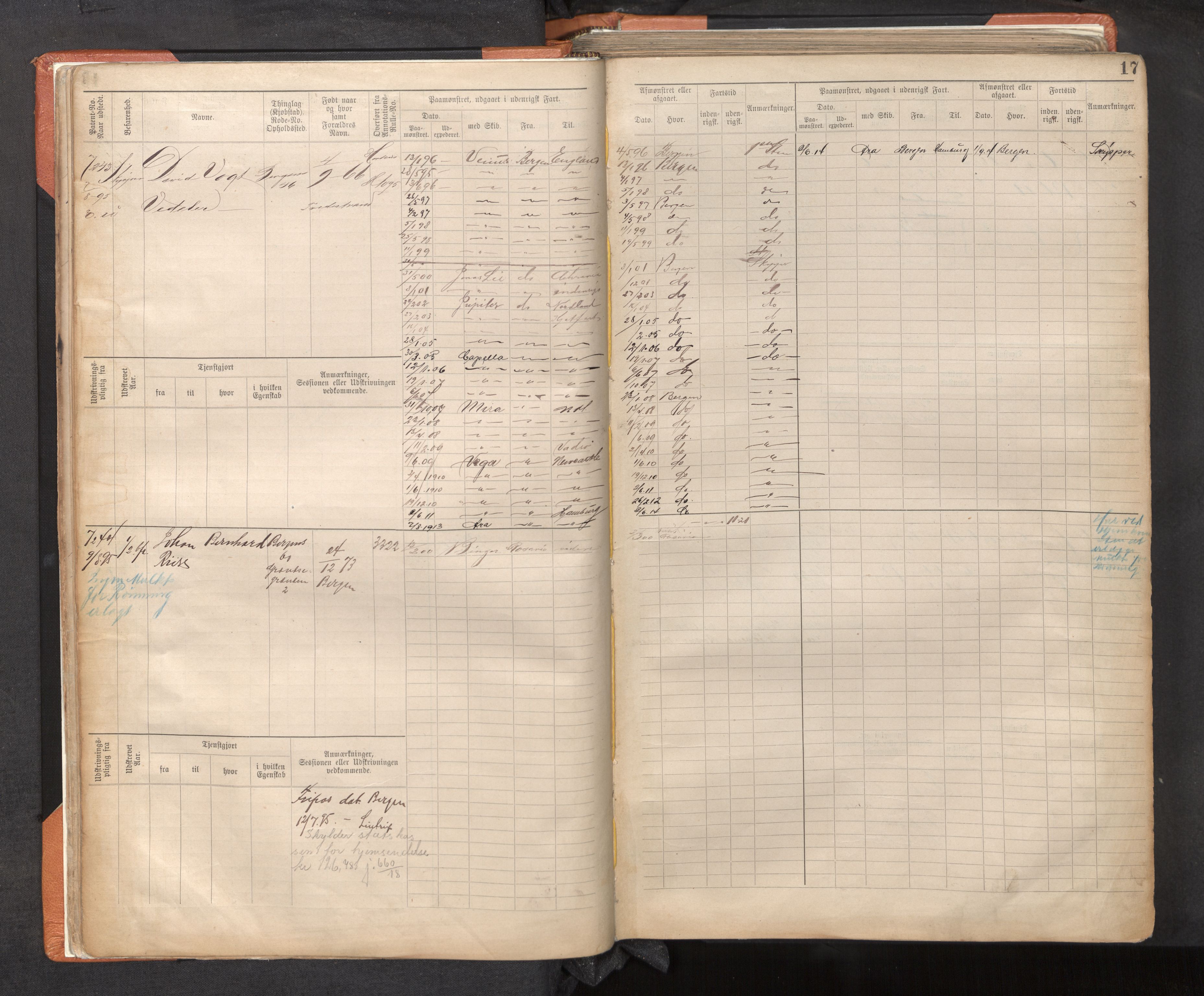 Innrulleringssjefen i Bergen, AV/SAB-A-100050/F/Fc/L0012: Sjøfartshovedrulle, nr. 7211 - 8168, 1895-1900, s. 17