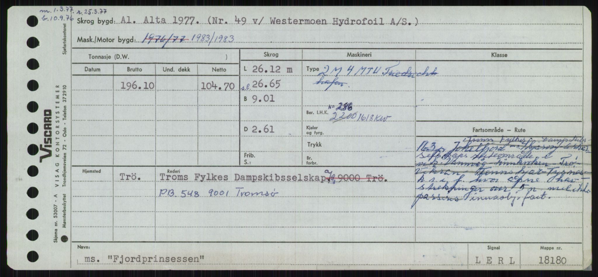 Sjøfartsdirektoratet med forløpere, Skipsmålingen, RA/S-1627/H/Ha/L0002/0001: Fartøy, Eik-Hill / Fartøy, Eik-F, s. 541