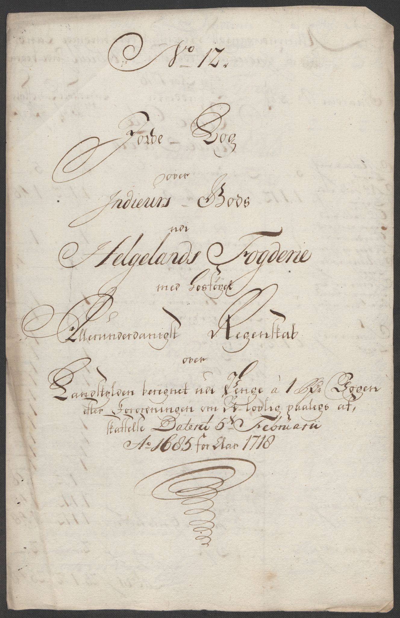 Rentekammeret inntil 1814, Reviderte regnskaper, Fogderegnskap, AV/RA-EA-4092/R65/L4516: Fogderegnskap Helgeland, 1718, s. 179