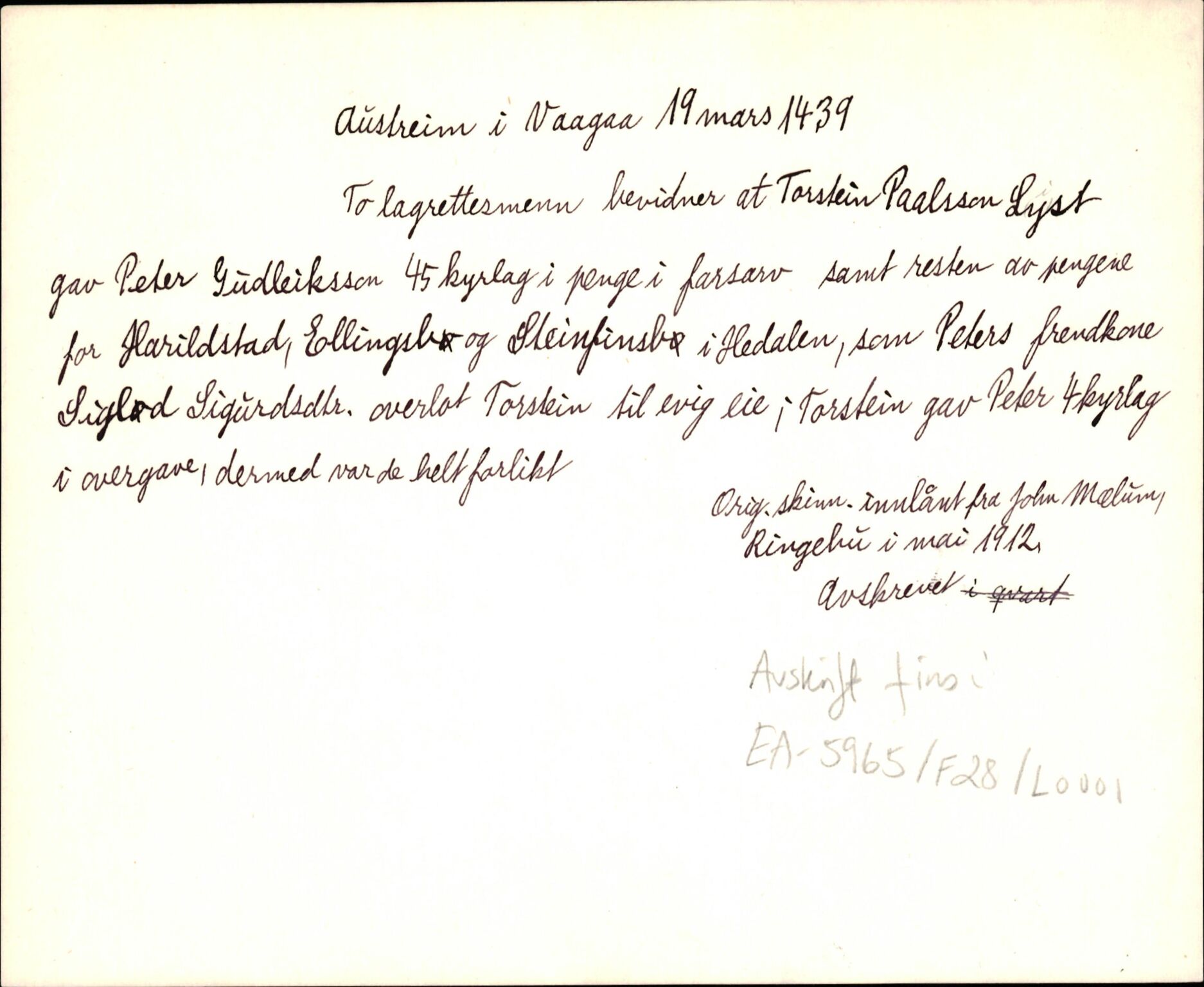 Riksarkivets diplomsamling, AV/RA-EA-5965/F35/F35d/L0001: Innlånte diplomer, seddelregister, 1316-1591, s. 111