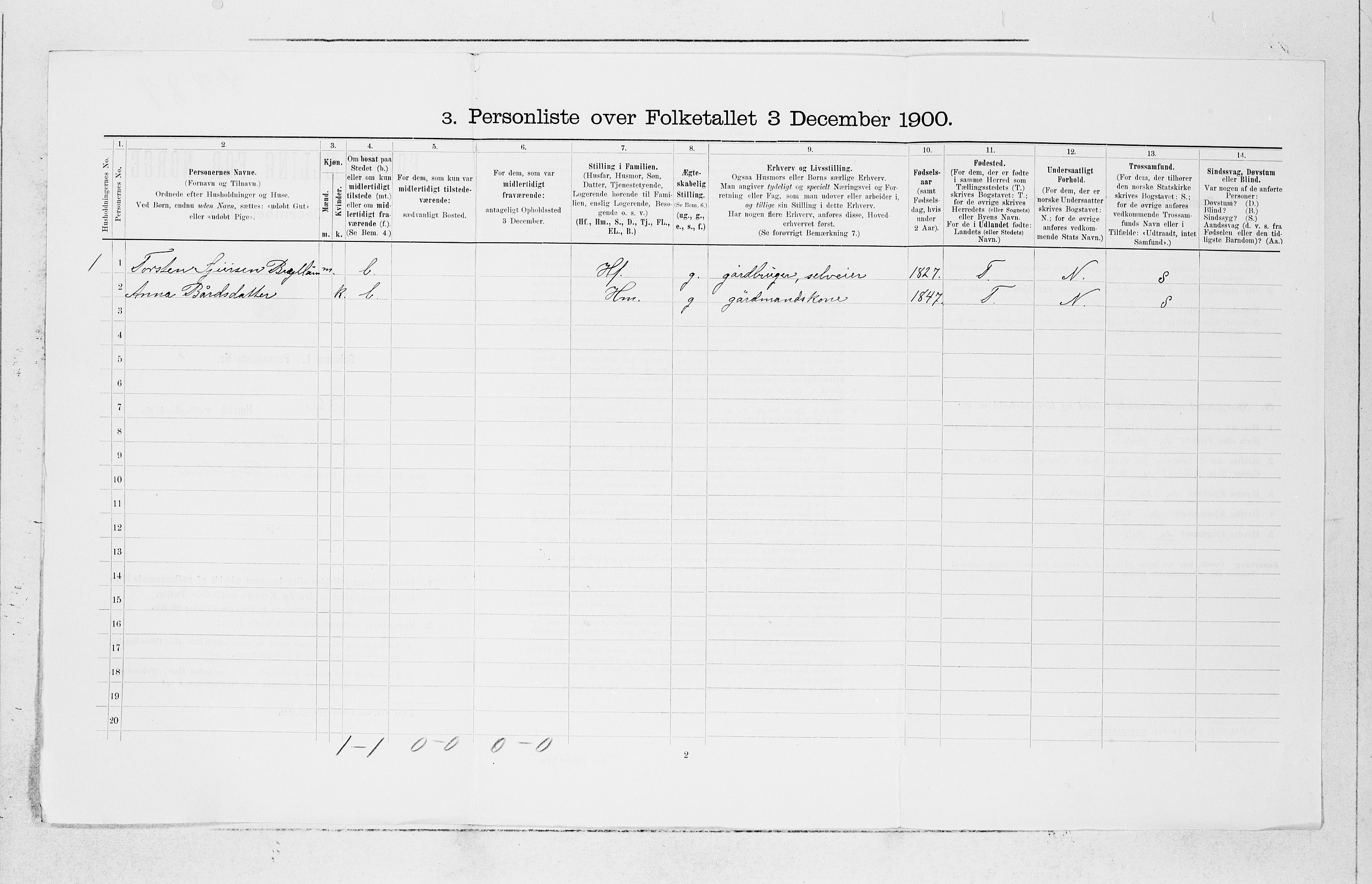 SAB, Folketelling 1900 for 1211 Etne herred, 1900, s. 111