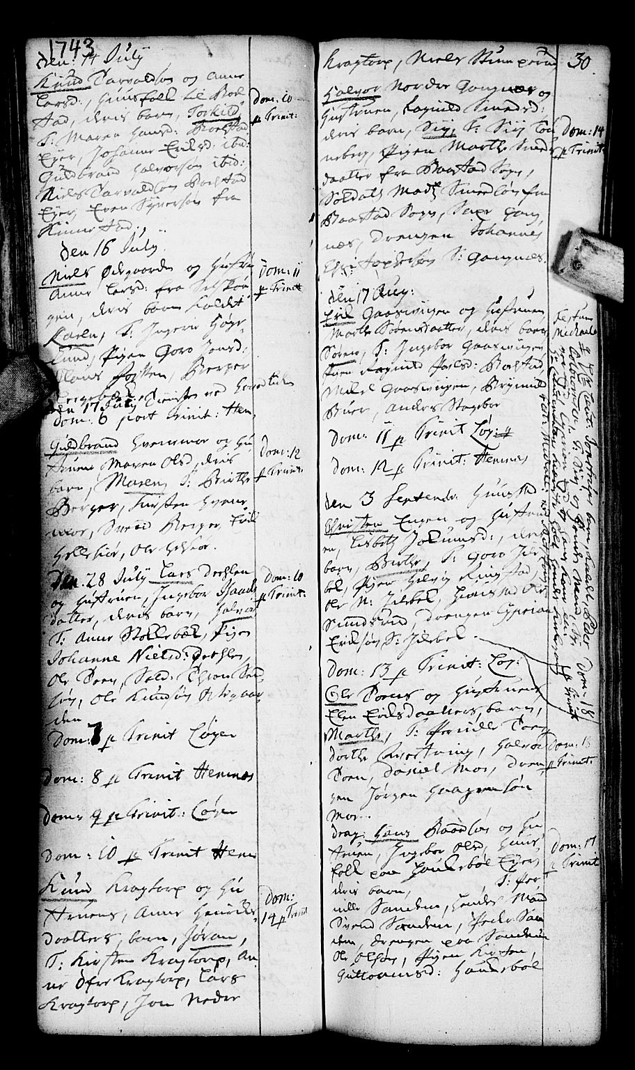 Høland prestekontor Kirkebøker, AV/SAO-A-10346a/F/Fa/L0003: Ministerialbok nr. I 3, 1739-1756, s. 30