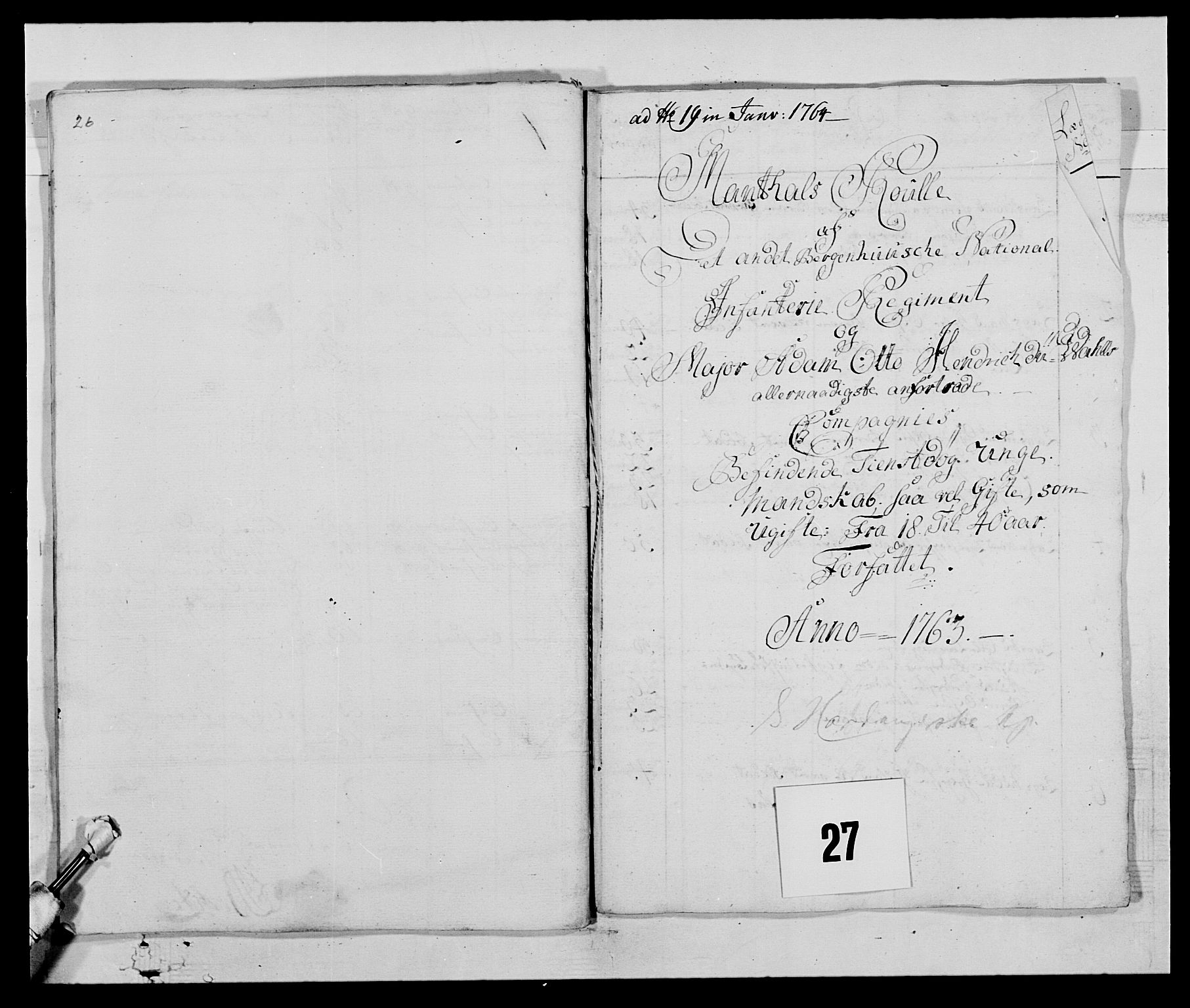 Kommanderende general (KG I) med Det norske krigsdirektorium, AV/RA-EA-5419/E/Ea/L0520b: 2. Bergenhusiske regiment, 1761-1765, s. 397
