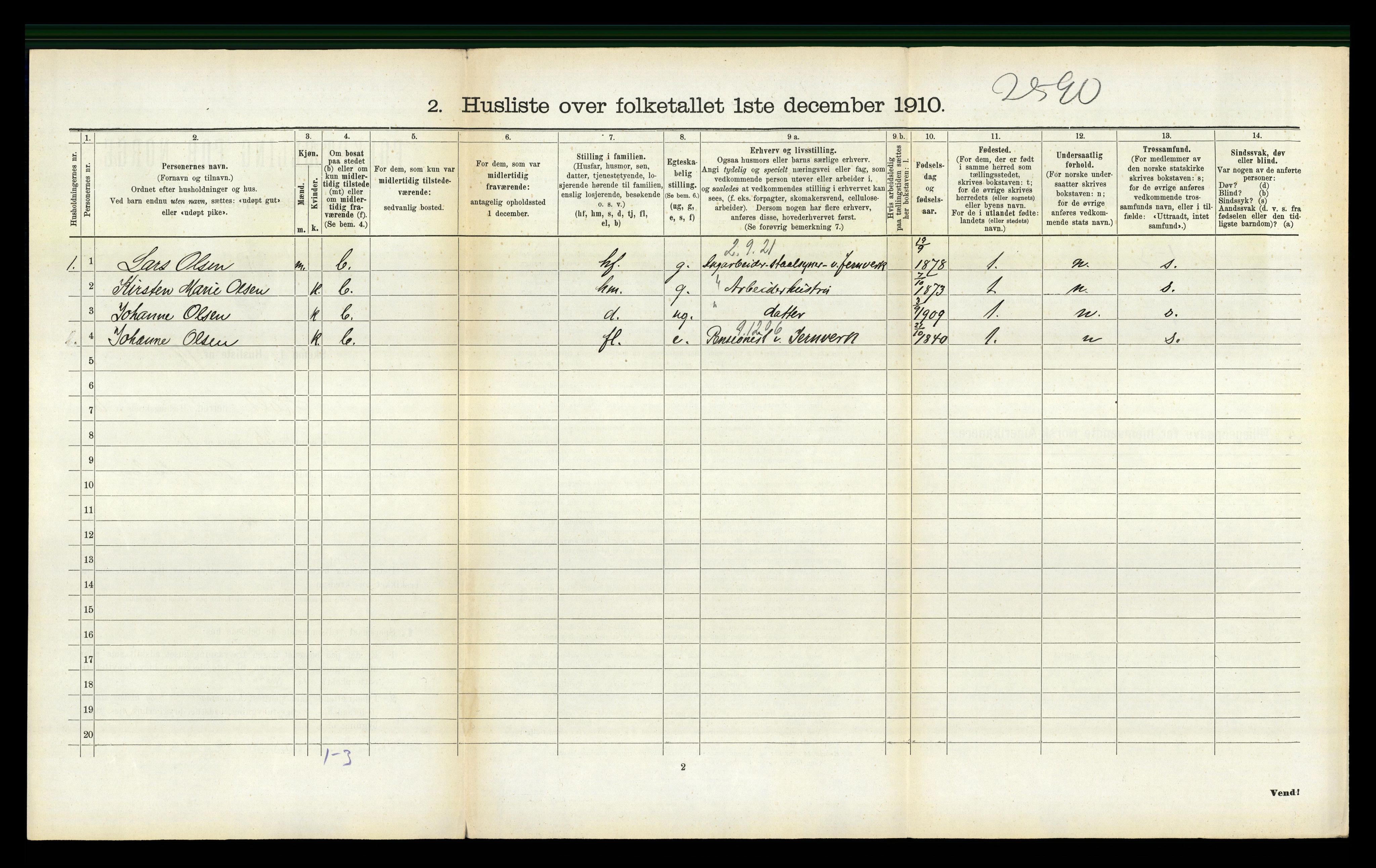 RA, Folketelling 1910 for 0914 Holt herred, 1910, s. 703