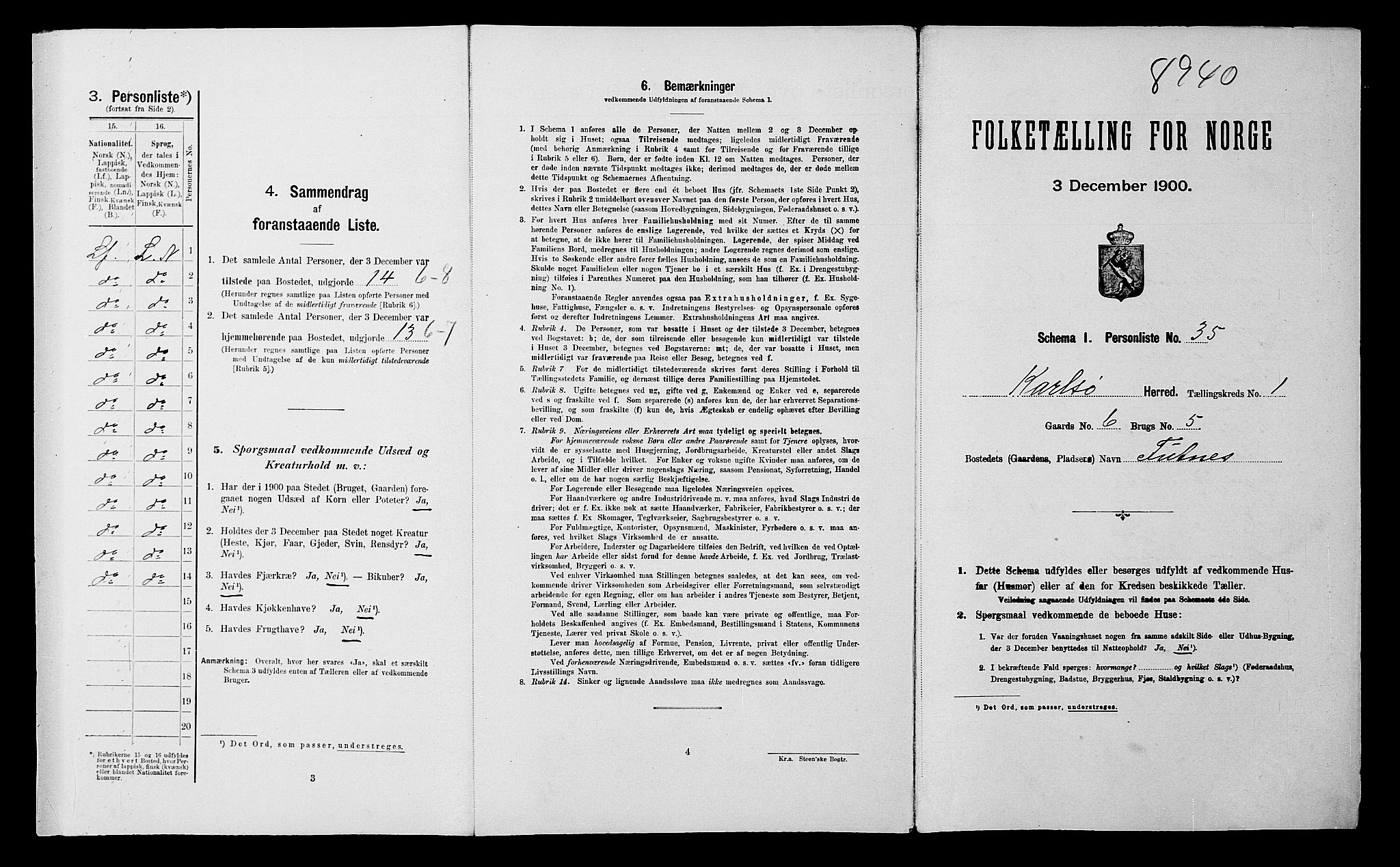 SATØ, Folketelling 1900 for 1936 Karlsøy herred, 1900, s. 111