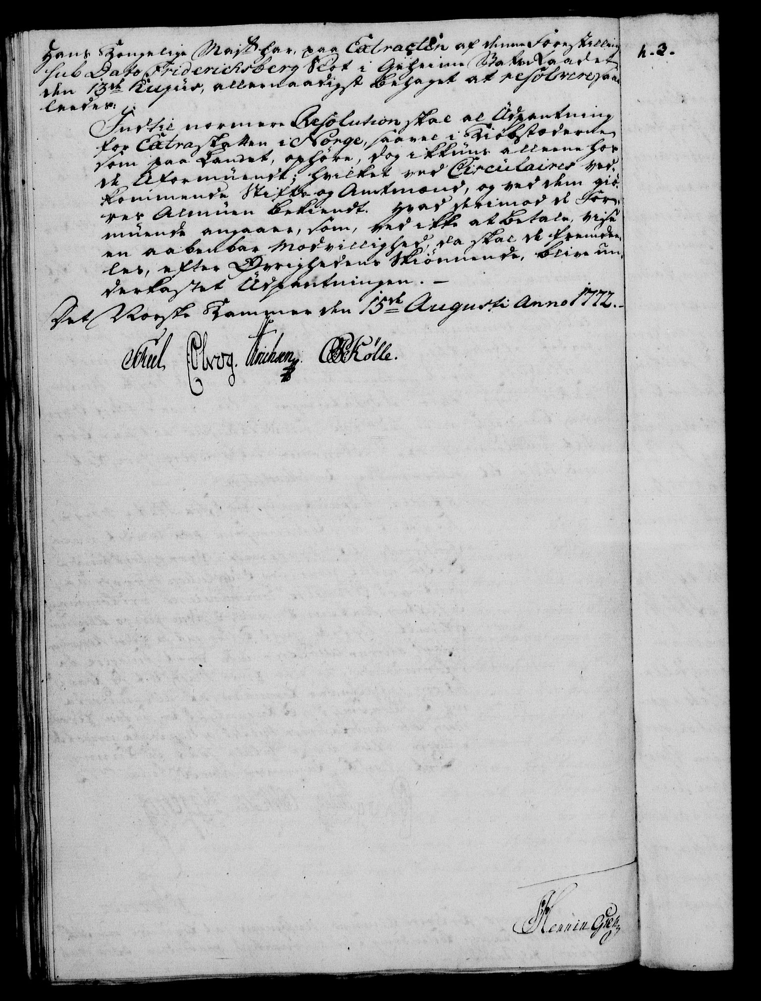 Rentekammeret, Kammerkanselliet, RA/EA-3111/G/Gf/Gfa/L0054: Norsk relasjons- og resolusjonsprotokoll (merket RK 52.54), 1771-1772, s. 562