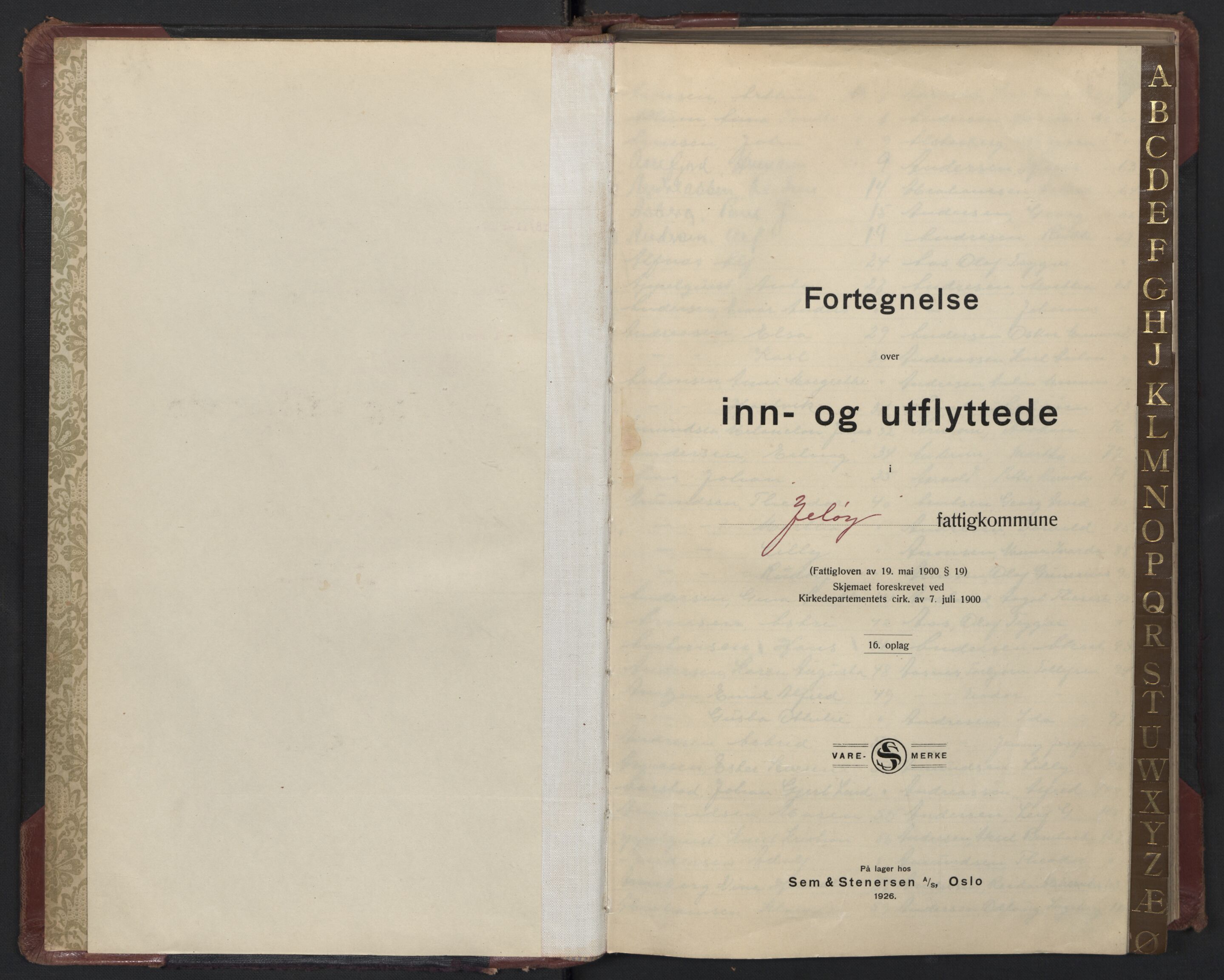 Rygge lensmannskontor, AV/SAO-A-10005/I/Ia/L0008: Flytteprotokoll, 1928-1937