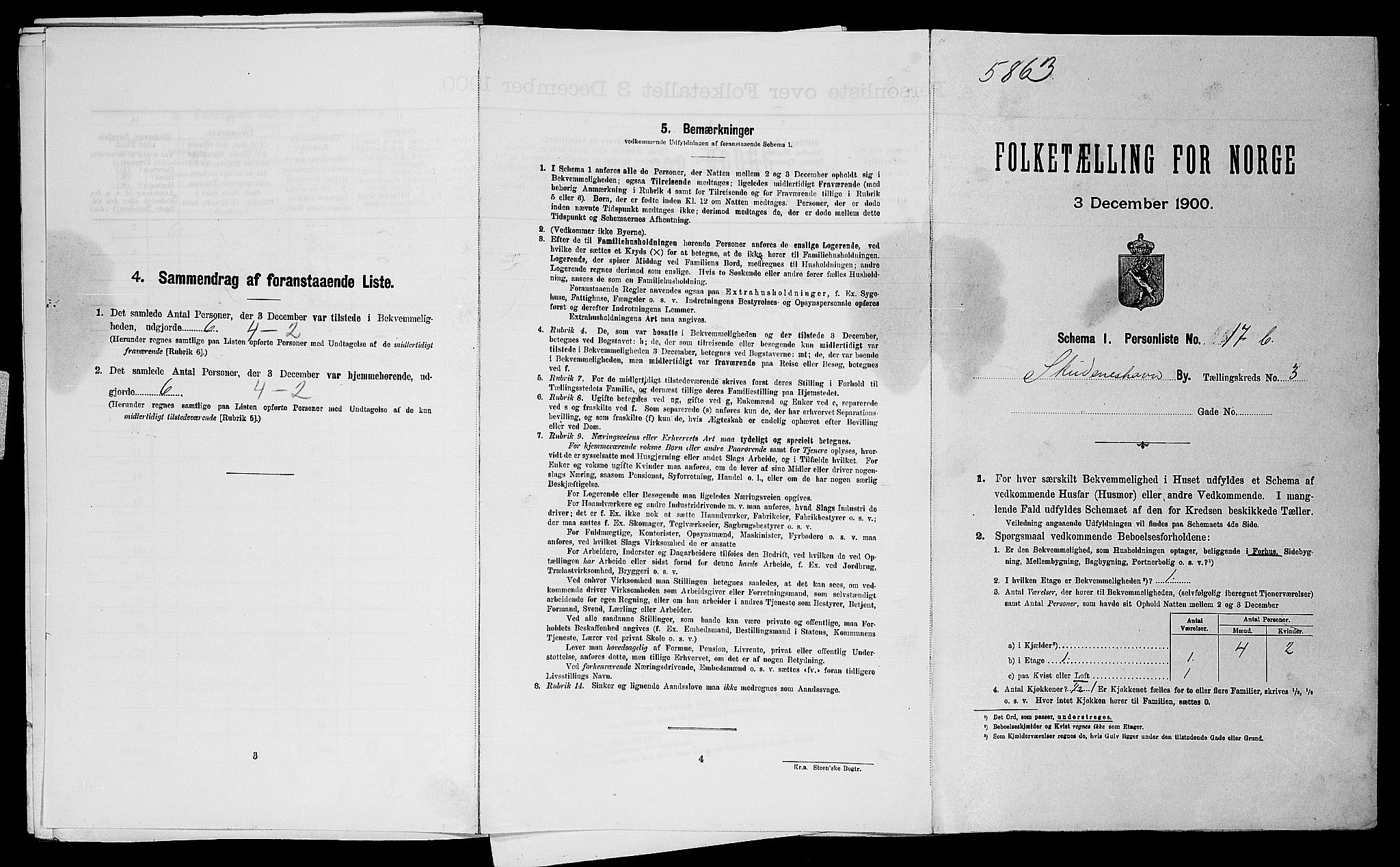 SAST, Folketelling 1900 for 1104 Skudeneshavn ladested, 1900, s. 617