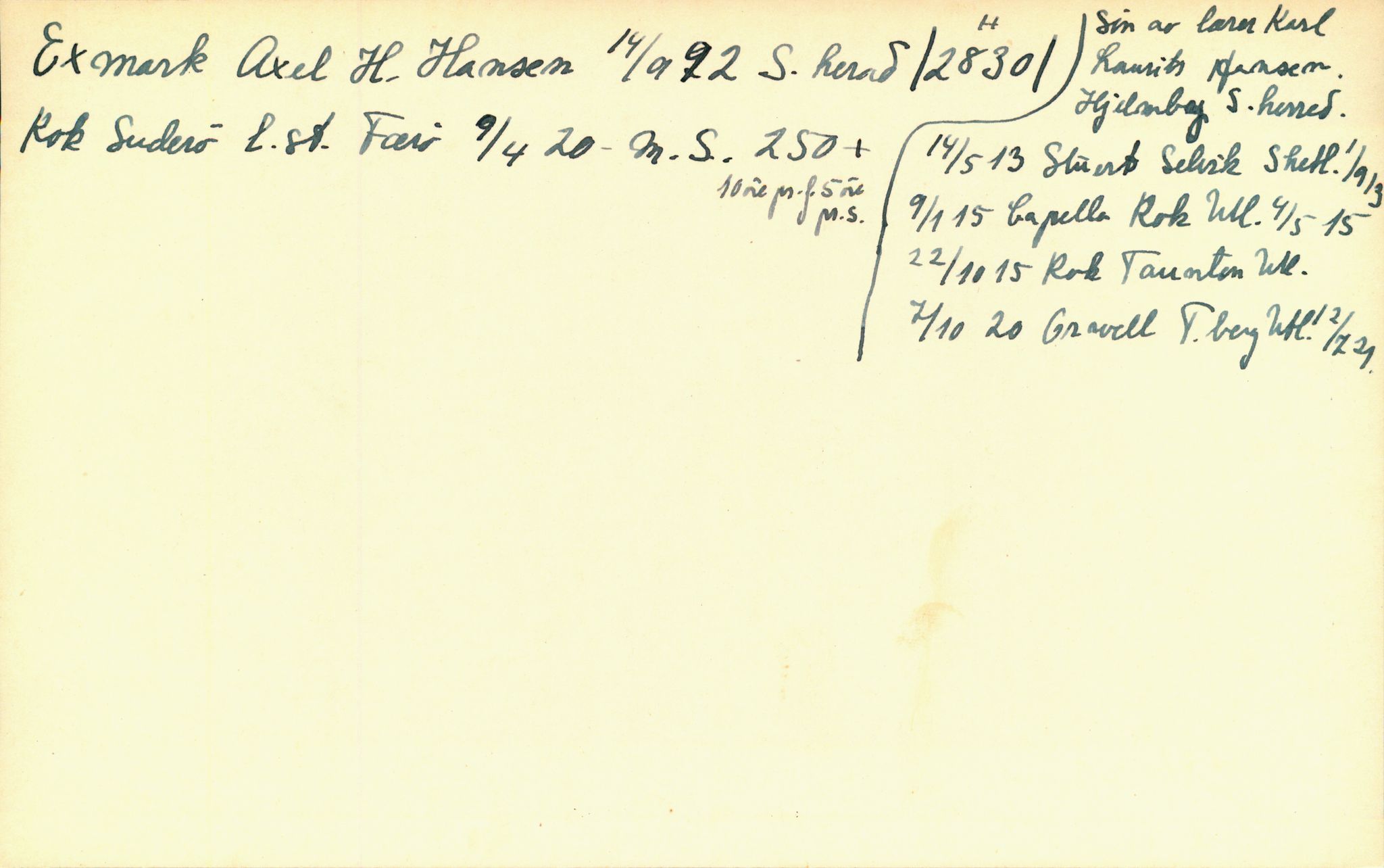 Hans Bogens samling, VEMU/ARS-A-1283/P/L0002: Mannskapskort, B - F, 1900-1930, s. 771