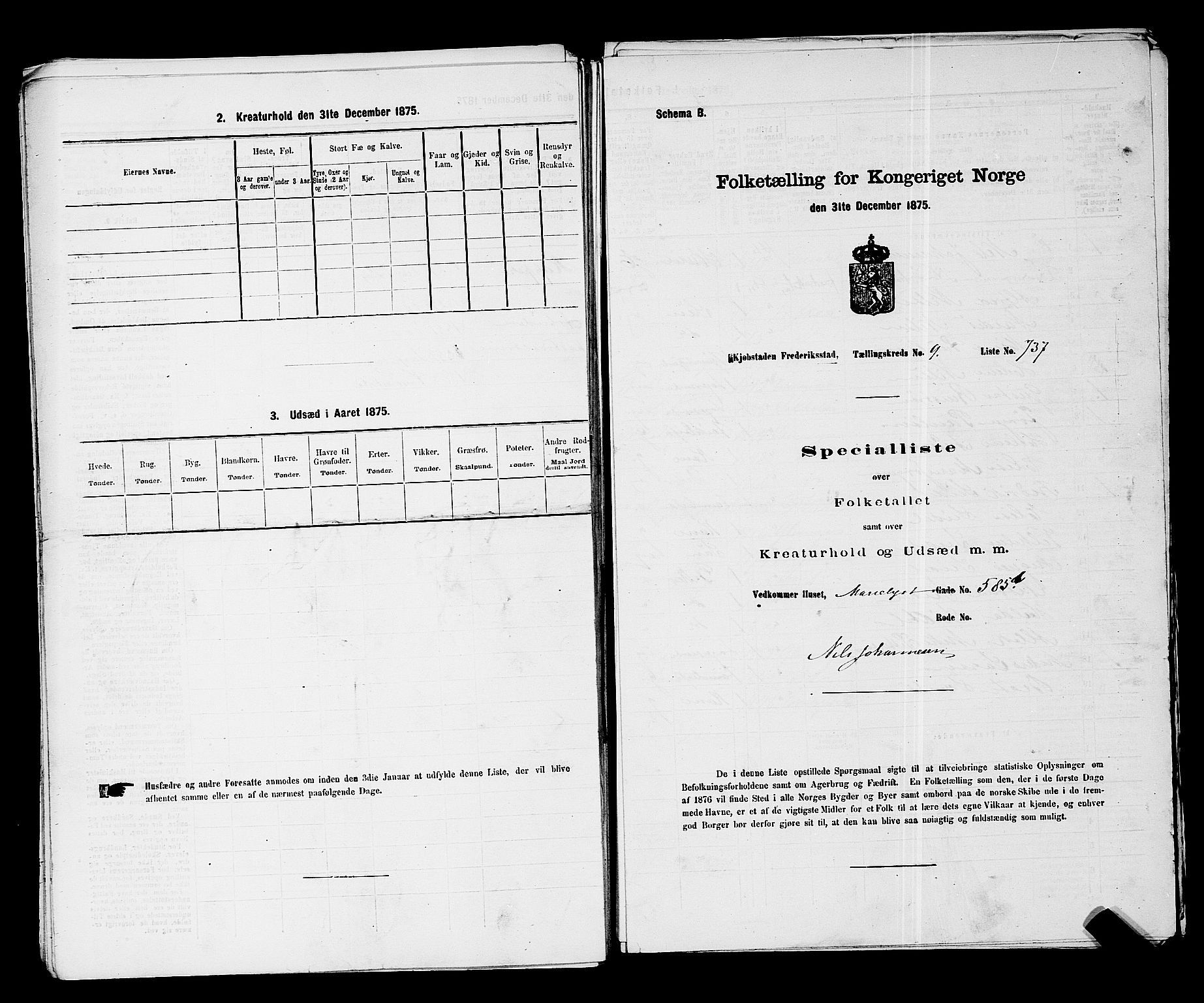 RA, Folketelling 1875 for 0103B Fredrikstad prestegjeld, Fredrikstad kjøpstad, 1875, s. 1684