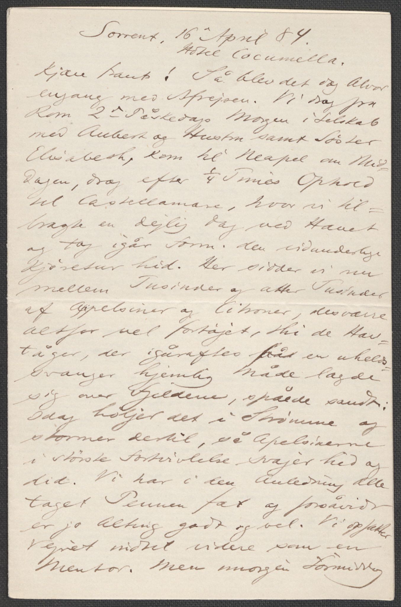 Beyer, Frants, RA/PA-0132/F/L0001: Brev fra Edvard Grieg til Frantz Beyer og "En del optegnelser som kan tjene til kommentar til brevene" av Marie Beyer, 1872-1907, s. 112