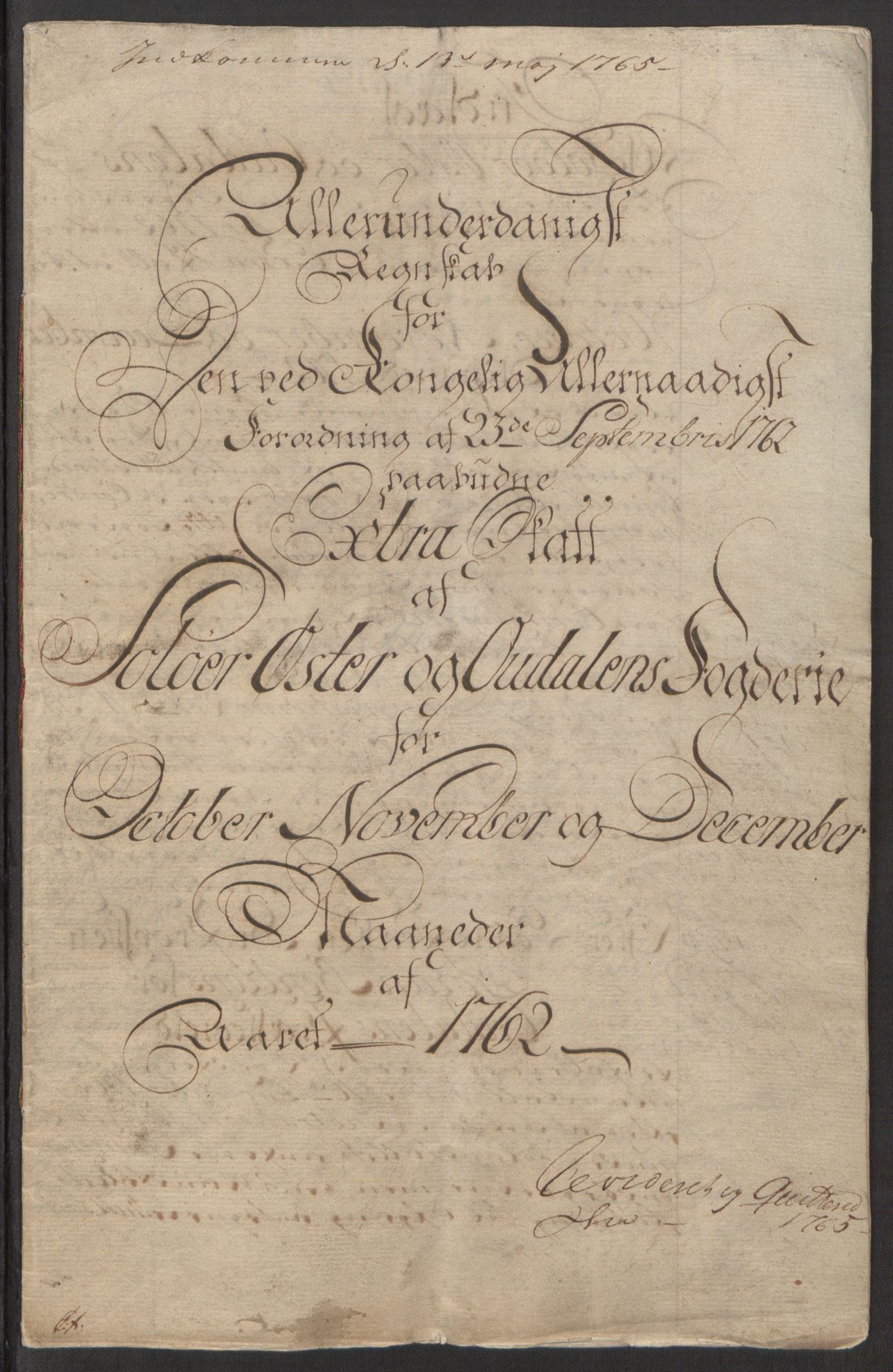 Rentekammeret inntil 1814, Reviderte regnskaper, Fogderegnskap, RA/EA-4092/R15/L1014: Ekstraskatten Østerdal, 1762-1764, s. 5