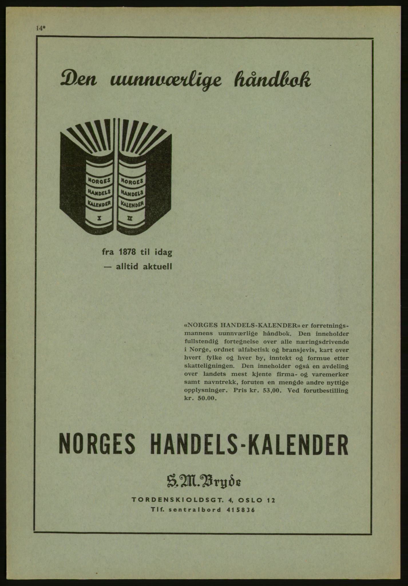 Kristiania/Oslo adressebok, PUBL/-, 1952