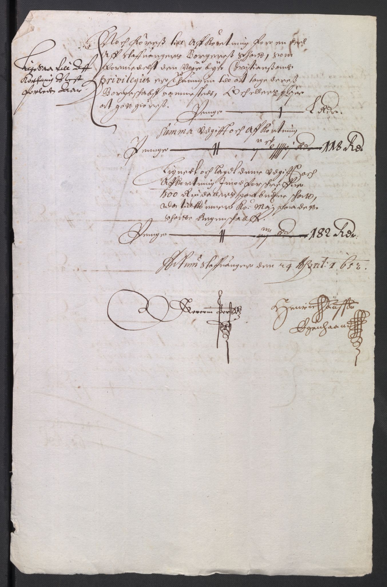 Rentekammeret inntil 1814, Reviderte regnskaper, Byregnskaper, AV/RA-EA-4066/R/Ro/L0299: [O2] By- og kontribusjonsregnskap, 1639-1661, s. 279