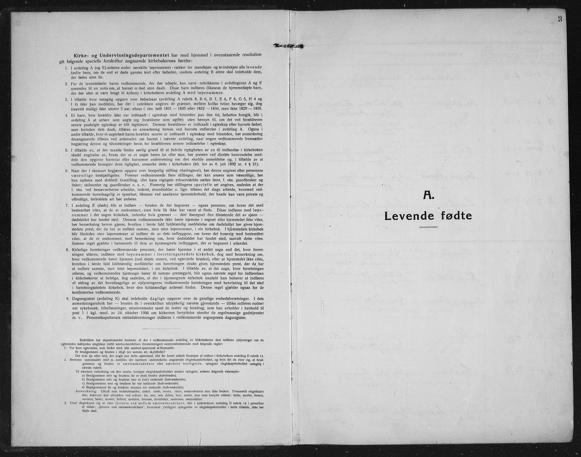Håland sokneprestkontor, AV/SAST-A-101802/002/C/L0001: Ministerialbok nr. A 14, 1913-1927, s. 3