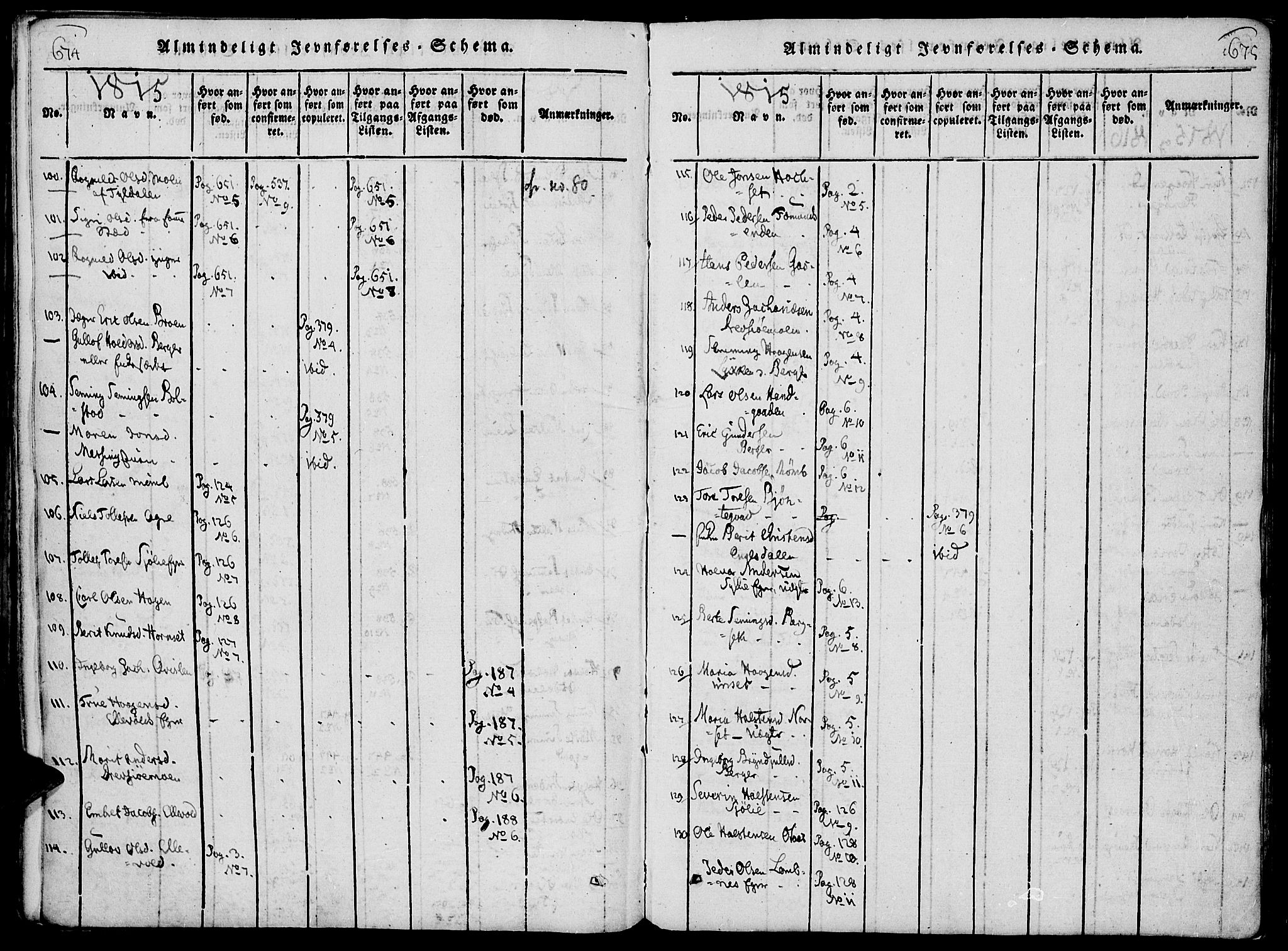 Rendalen prestekontor, AV/SAH-PREST-054/H/Ha/Haa/L0003: Ministerialbok nr. 3, 1815-1829, s. 674-675