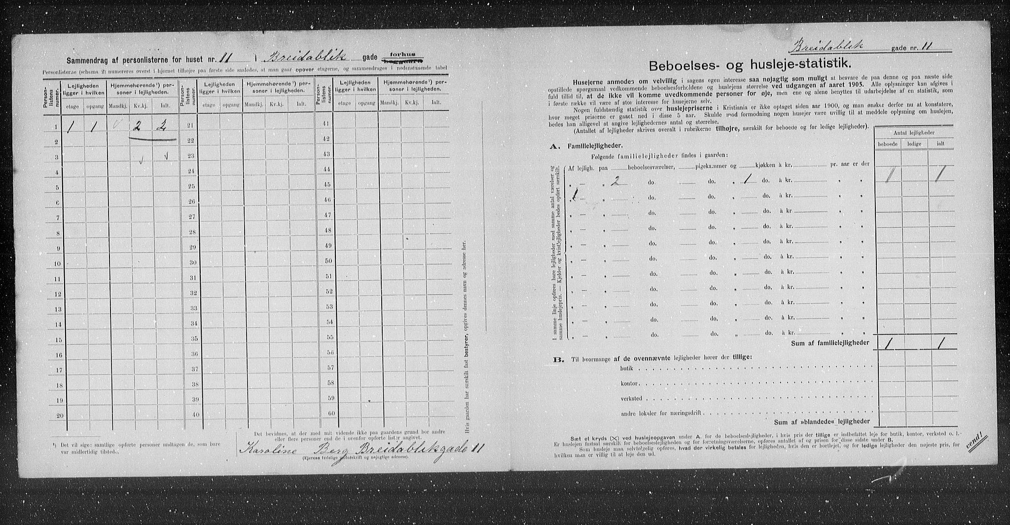 OBA, Kommunal folketelling 31.12.1905 for Kristiania kjøpstad, 1905, s. 4377