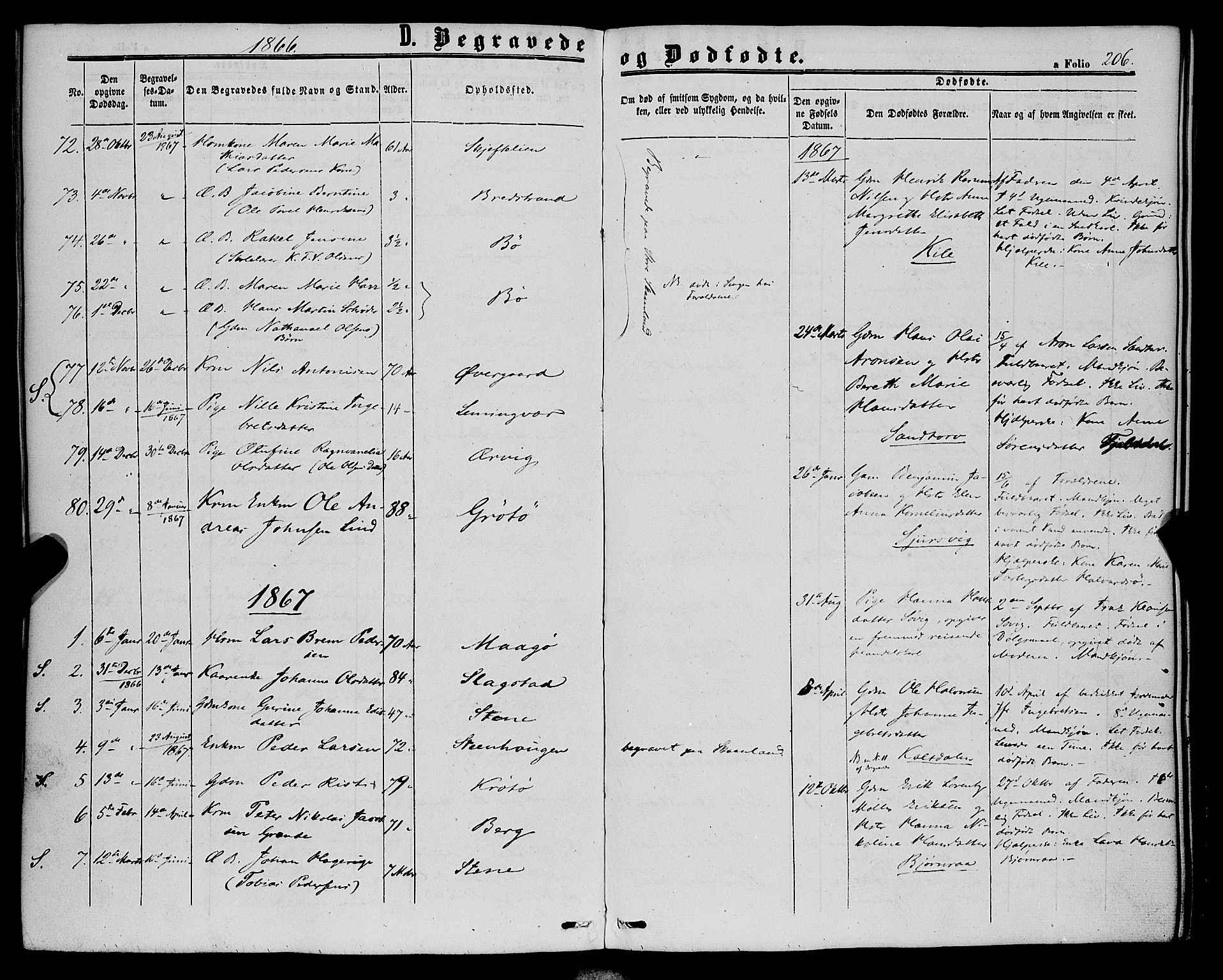 Trondenes sokneprestkontor, AV/SATØ-S-1319/H/Ha/L0012kirke: Ministerialbok nr. 12, 1863-1870, s. 206