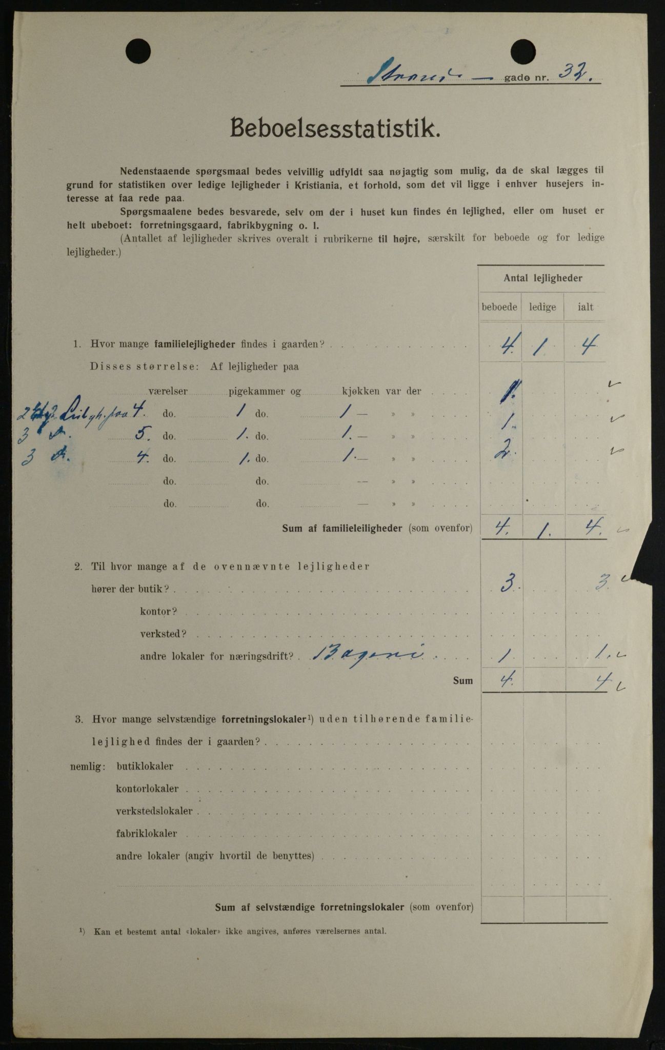 OBA, Kommunal folketelling 1.2.1908 for Kristiania kjøpstad, 1908, s. 93459