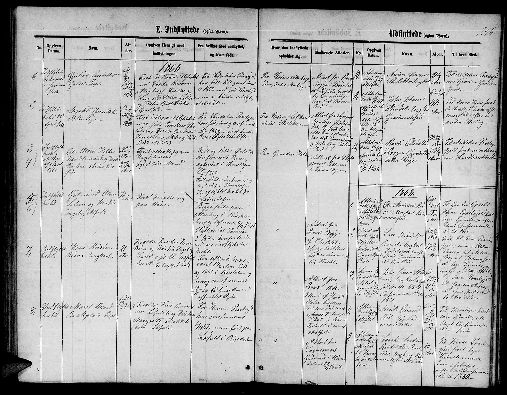 Ministerialprotokoller, klokkerbøker og fødselsregistre - Møre og Romsdal, AV/SAT-A-1454/598/L1076: Klokkerbok nr. 598C01, 1867-1878, s. 246