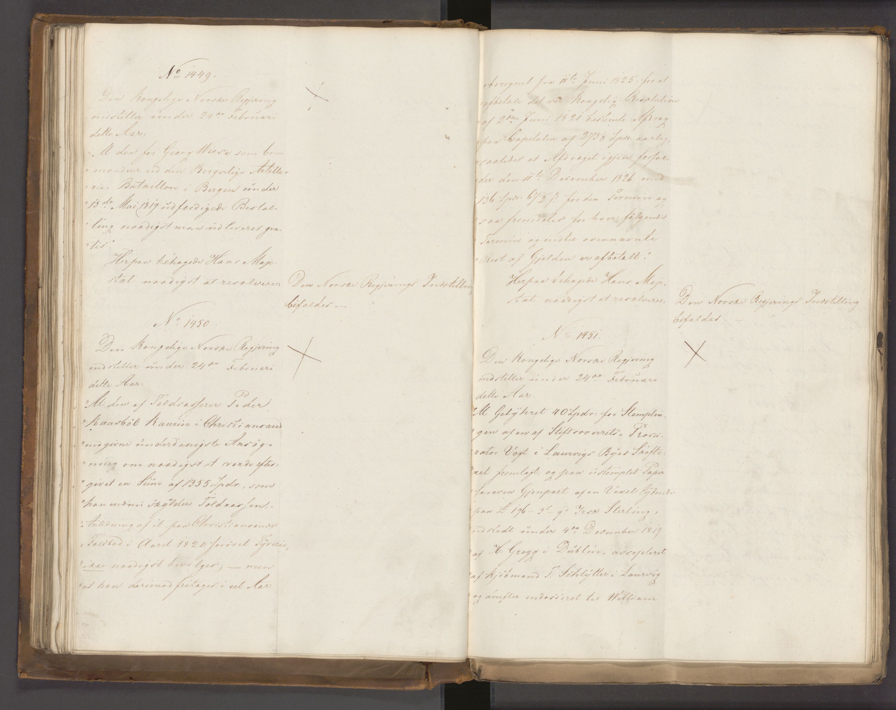 Statsrådssekretariatet, AV/RA-S-1001/A/Ab/L0022: Kgl. res. nr. 1210-1721, 1. halvår, 1826