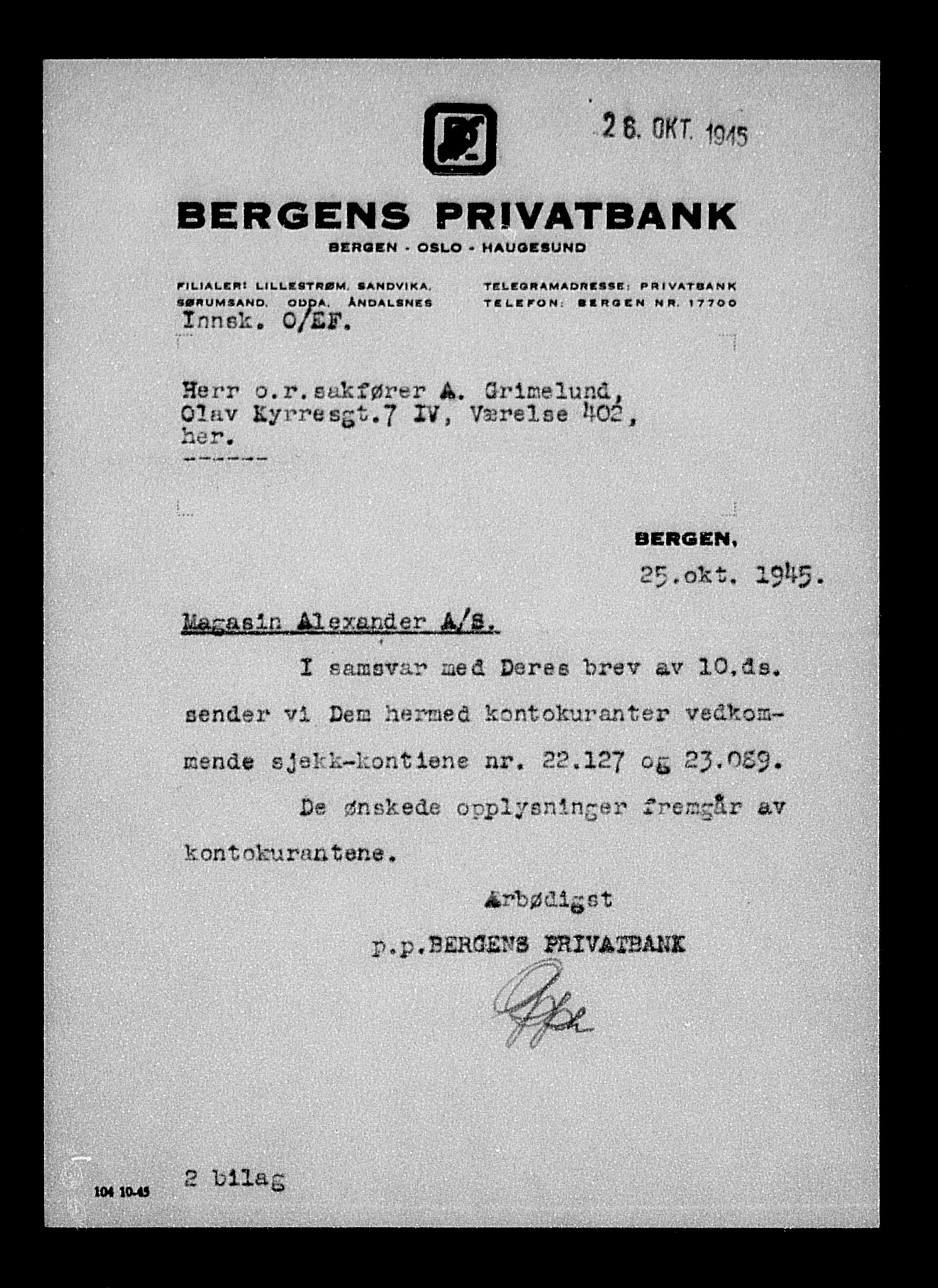 Justisdepartementet, Tilbakeføringskontoret for inndratte formuer, AV/RA-S-1564/H/Hc/Hcd/L0994: --, 1945-1947, s. 36